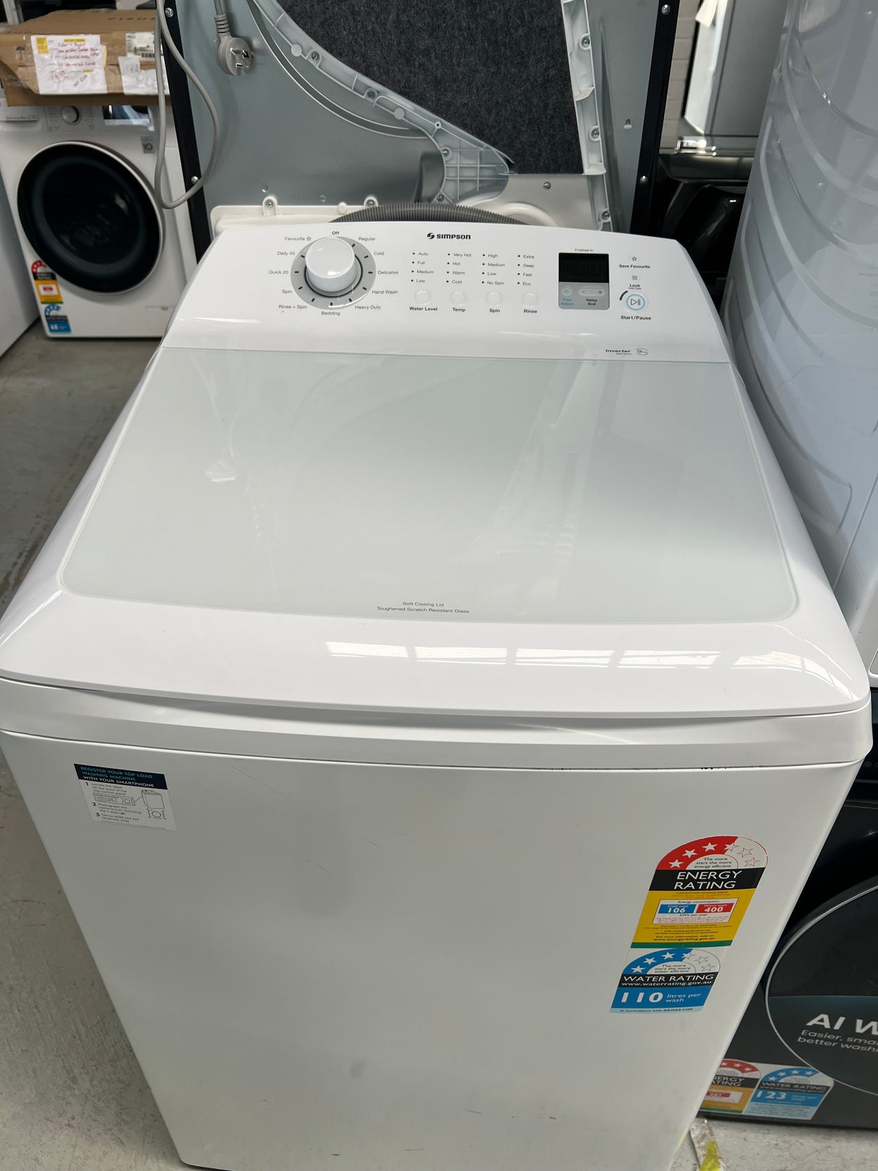 Simpson 9kg Top Load Washing Machine Model: SWT9043 - Second Hand Appliances Geebung