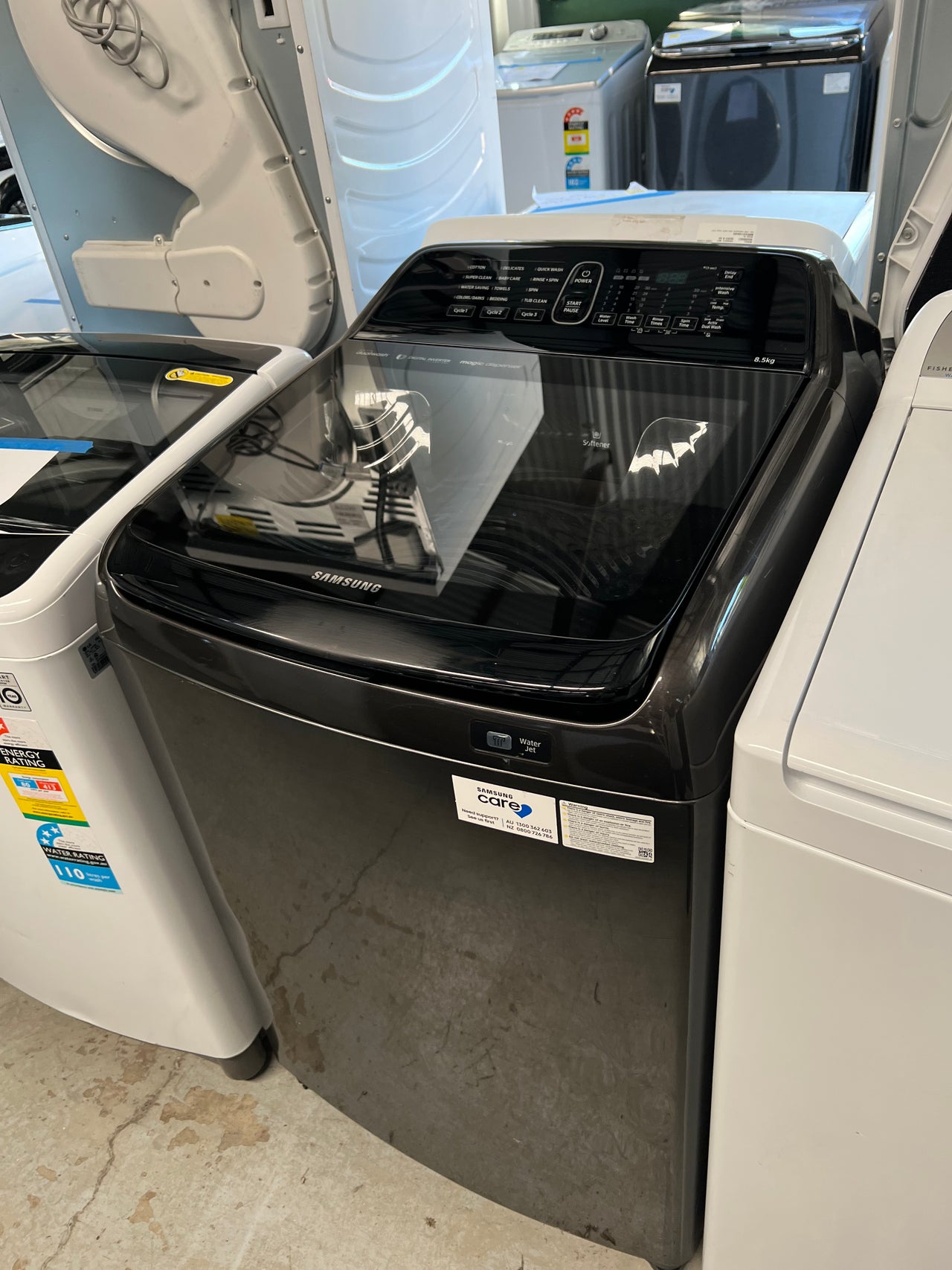 Second hand Samsung 8.5Kg Activ DualWash Top Load Washing Machine Model: WA85N6750BV - Second Hand Appliances Geebung