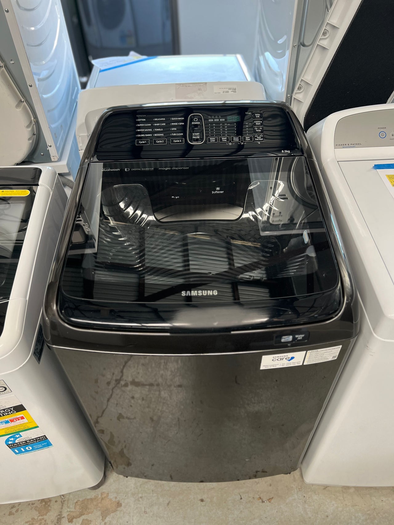 Second hand Samsung 8.5Kg Activ DualWash Top Load Washing Machine Model: WA85N6750BV - Second Hand Appliances Geebung