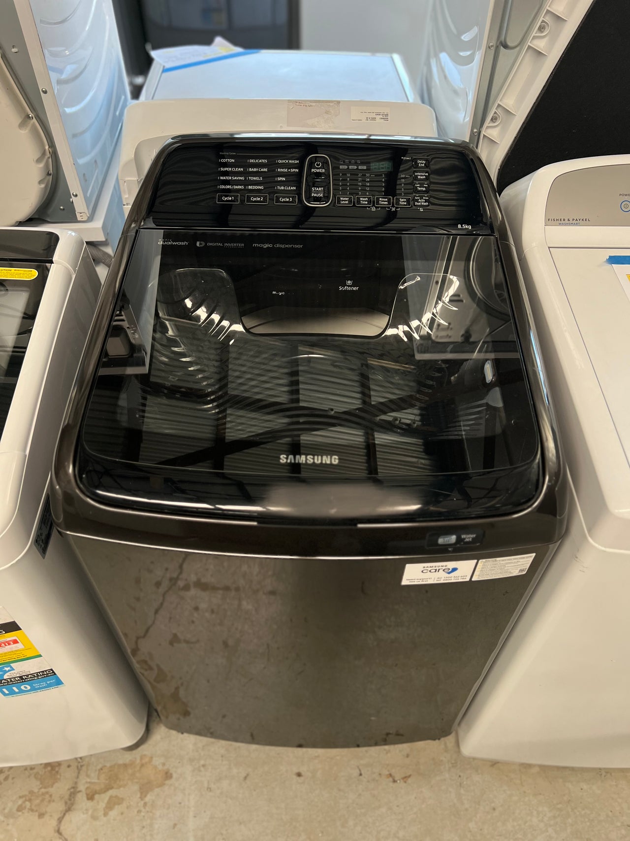 Second hand Samsung 8.5Kg Activ DualWash Top Load Washing Machine Model: WA85N6750BV - Second Hand Appliances Geebung