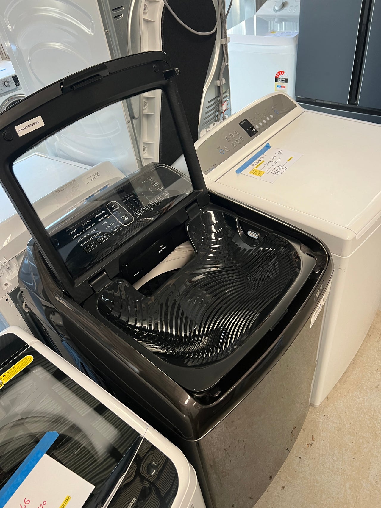 Second hand Samsung 8.5Kg Activ DualWash Top Load Washing Machine Model: WA85N6750BV - Second Hand Appliances Geebung