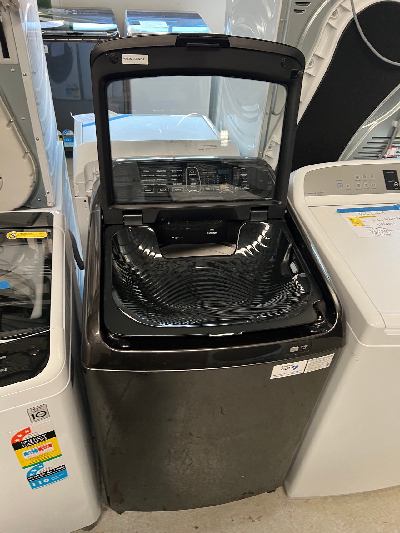 Second hand Samsung 8.5Kg Activ DualWash Top Load Washing Machine Model: WA85N6750BV - Second Hand Appliances Geebung