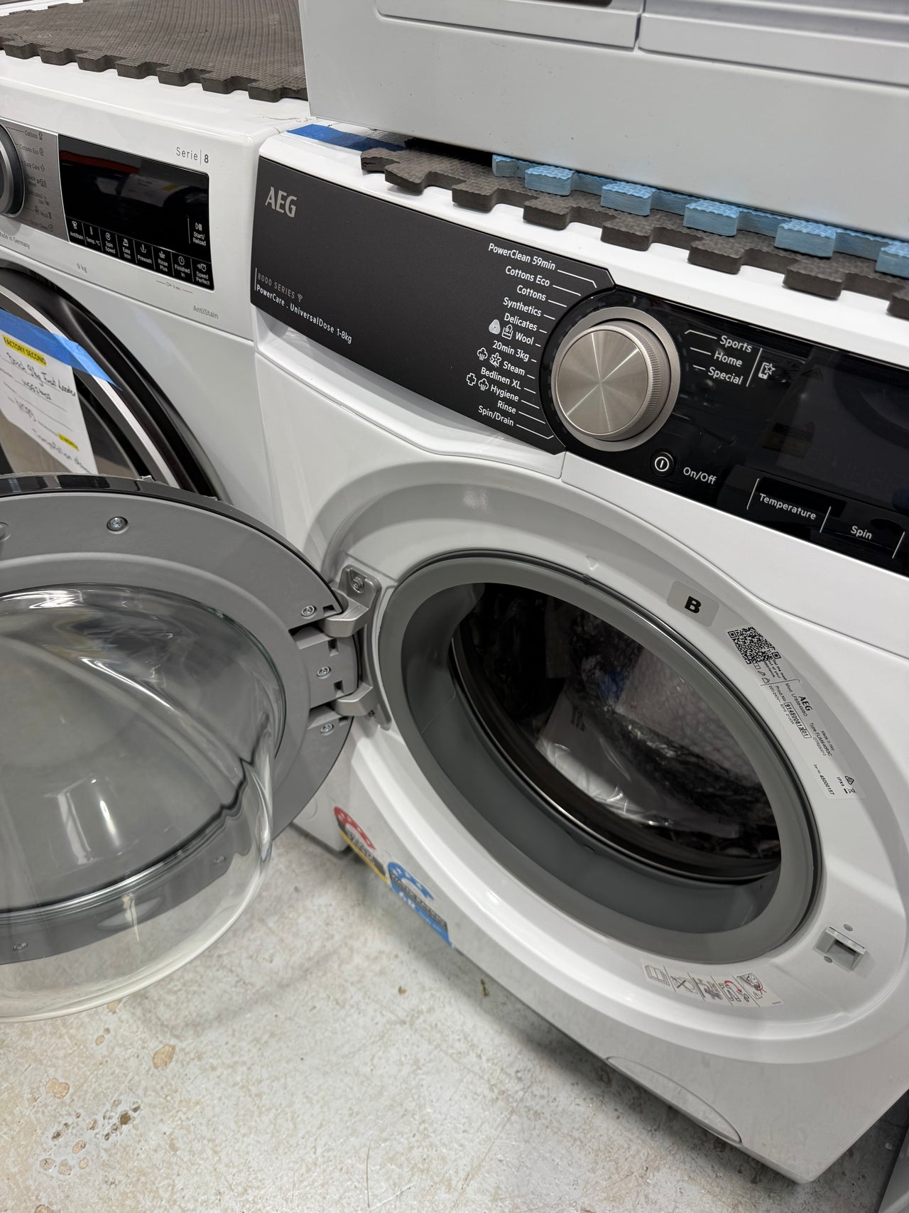 Factory second AEG LF8584M8O – 8 kg 8000 Series Front Load Washing Machine (White) - Second Hand Appliances Geebung