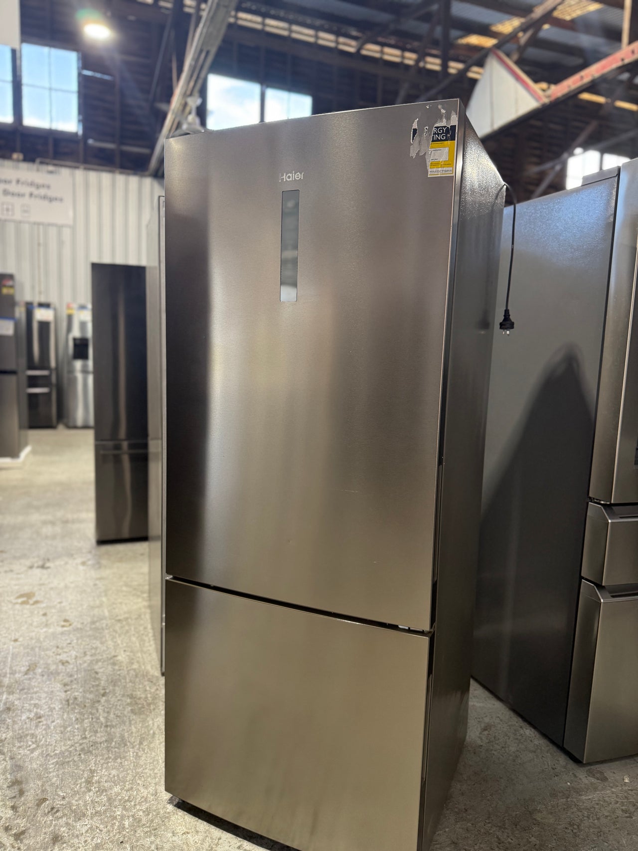 Factory second Haier HRF450BS2 416l Bottom Mount Refrigerator – Silver