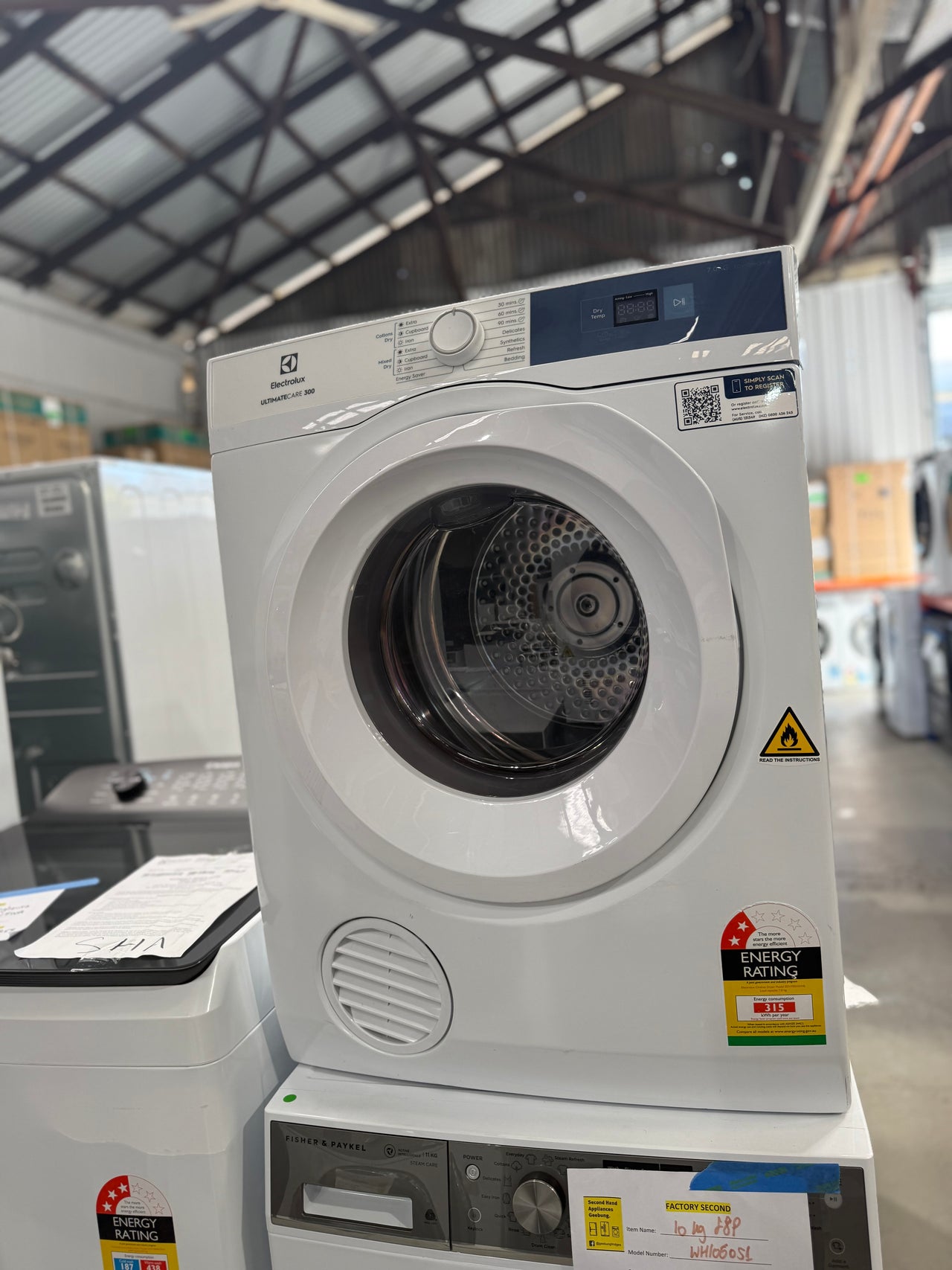 Second hand Electrolux EDV705H3WB 7kg Sensor Dry Vented Dryer - Second Hand Appliances Geebung