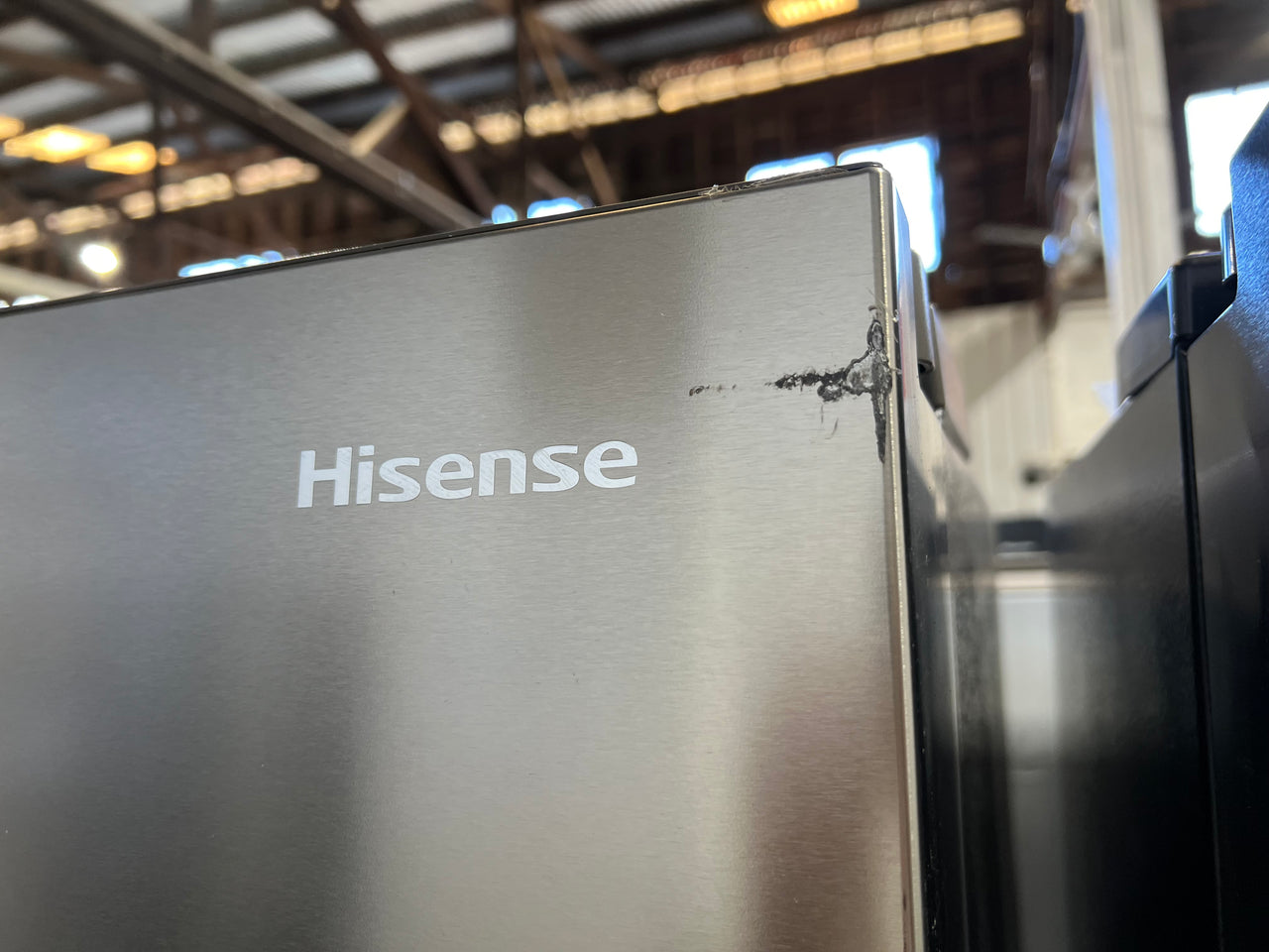 Transportation damaged Hisense 585L PureFlat Quad Door French Door Fridge with Ice & Water Dispenser - Stainless Steel Model: HRCD585SW - Second Hand Appliances Geebung