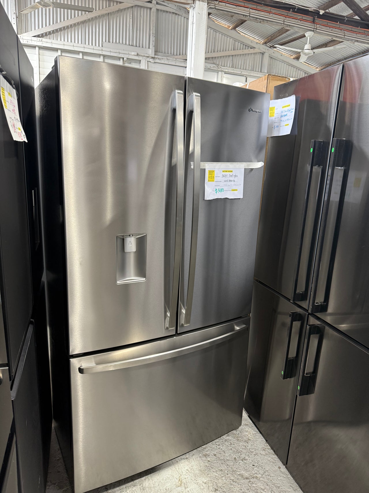 Factory second Westinghouse 605L Side by Side Fridge – Stainless Steel WHE6060SB