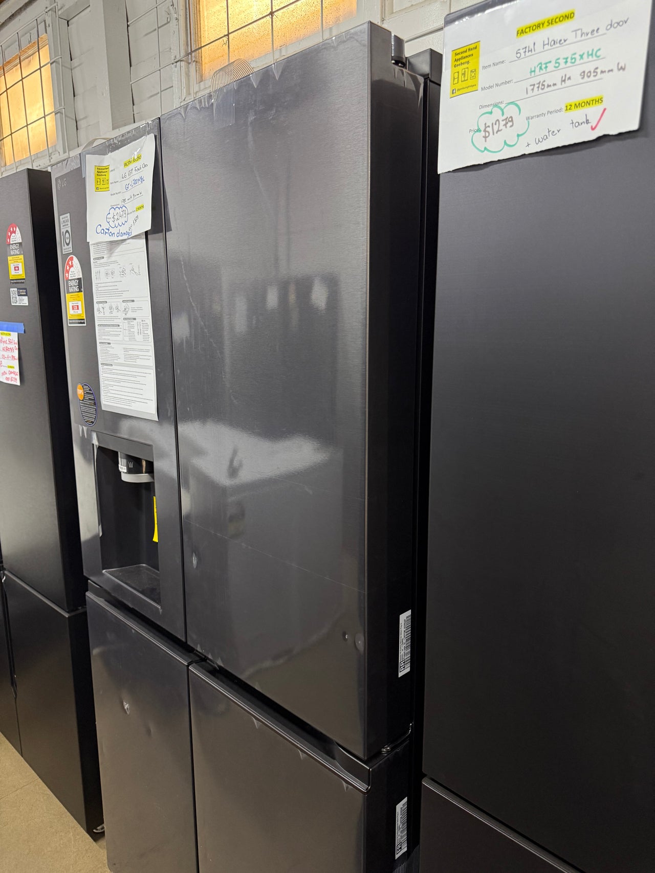 Transportation damaged LG 637L French Door Refrigerator GF-L700MBL