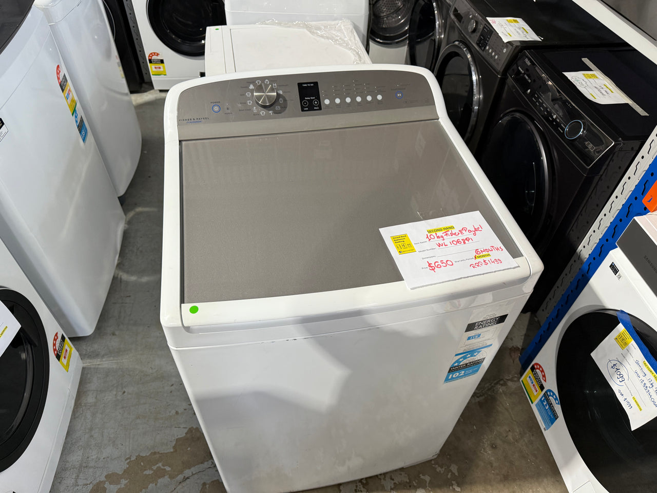 Second hand Fisher&Paykel WL1068P1 CleanSmart™ Top Load Washer – 10 kg - Second Hand Appliances Geebung