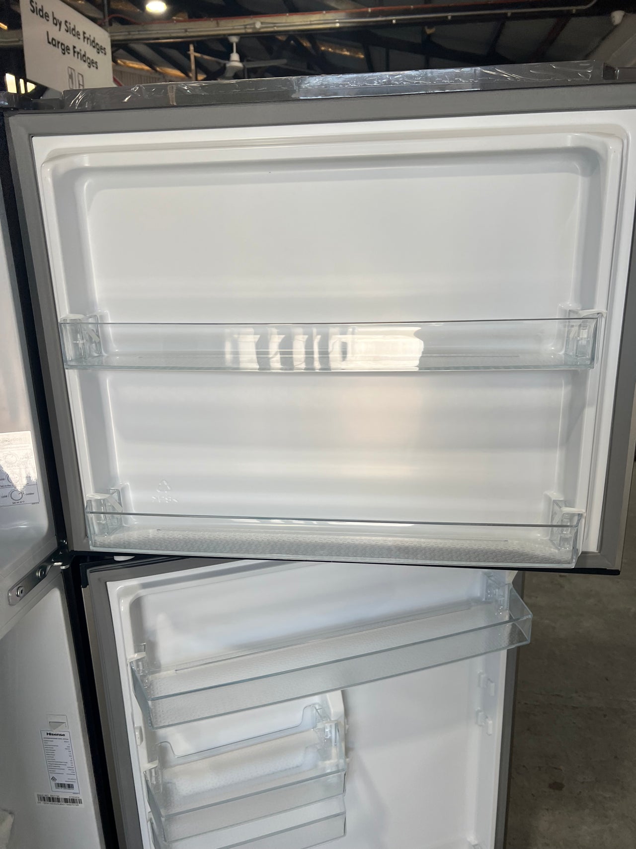 Transportation damaged Hisense HRTF424S 424L Top Mount Fridge (Stainless Steel) HRTF424S - Second Hand Appliances Geebung