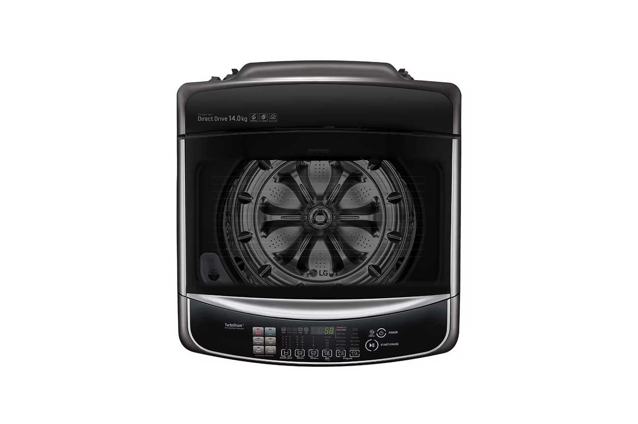 Second hand LG 14 kg Top Load Washing Machine – Black Steel  Model: WTG1434BHF - Second Hand Appliances Geebung