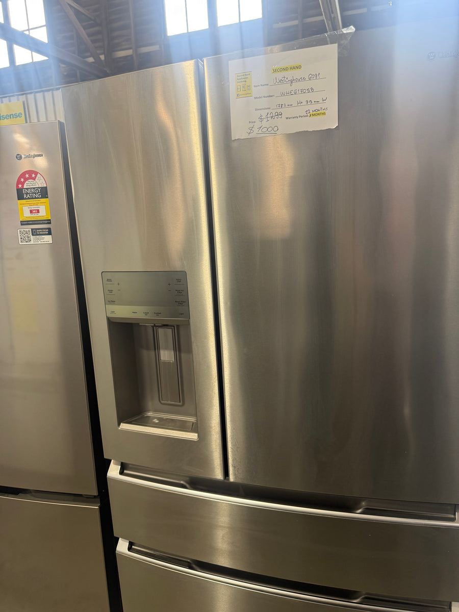 Second hand Westinghouse 609L French Door Refrigerator with Ice & Water – Stainless Steel WHE6170SB
