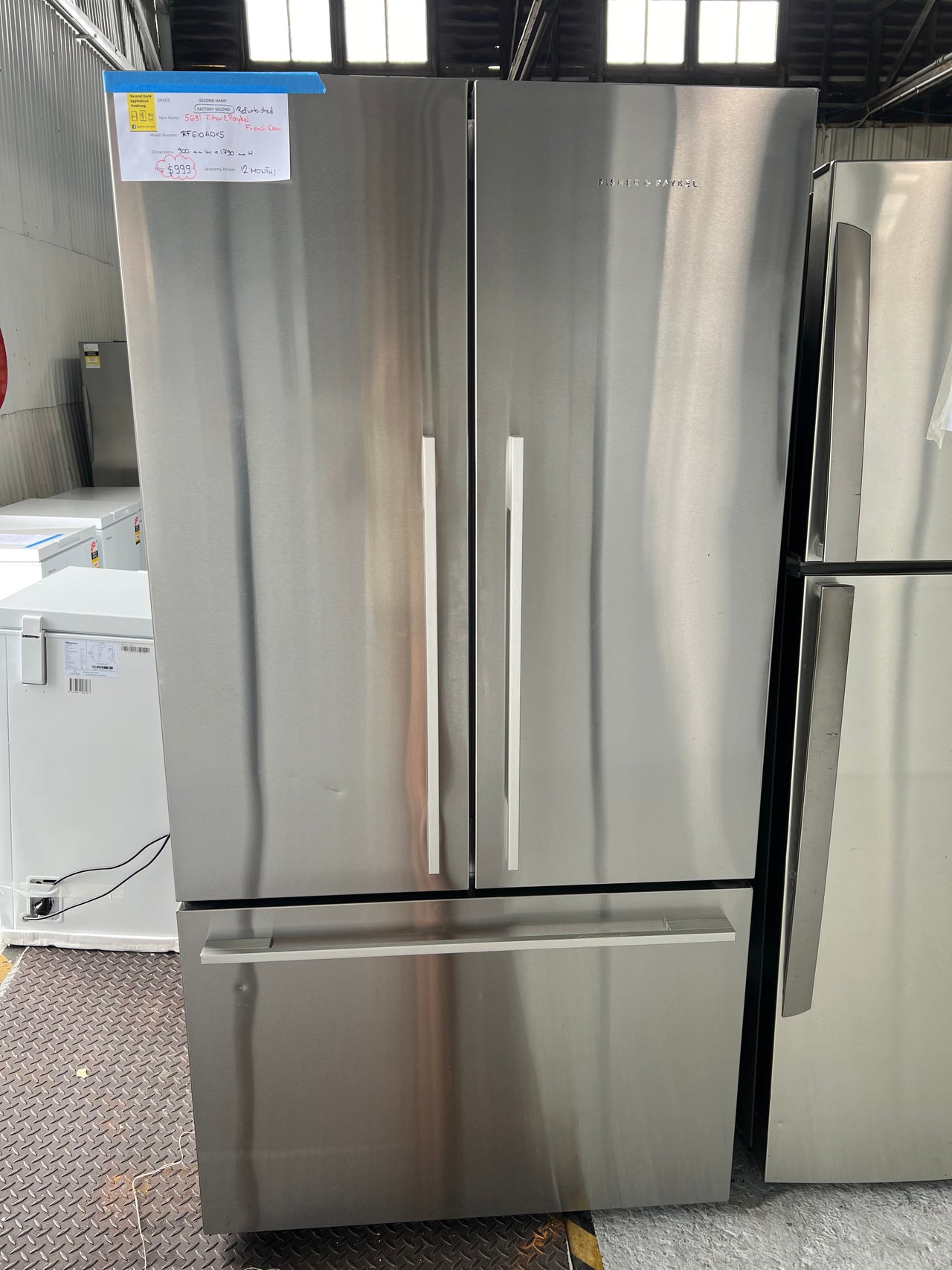Factory second Fisher&Paykel 569l French Door RF610ADX5 - Second Hand Appliances Geebung