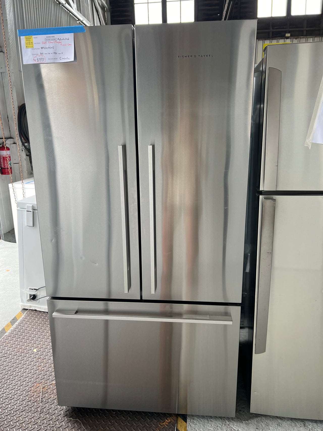 Factory second Fisher&Paykel 569l French Door RF610ADX5 - Second Hand Appliances Geebung