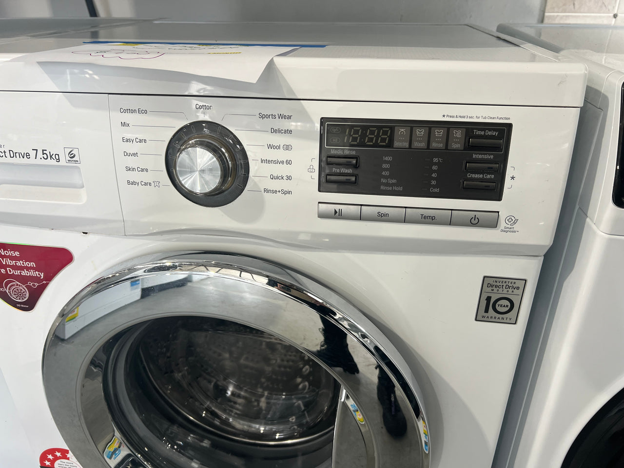 Second hand LG 7.5kg Front Load Washing Machine Model: WD14022D6 - Second Hand Appliances Geebung