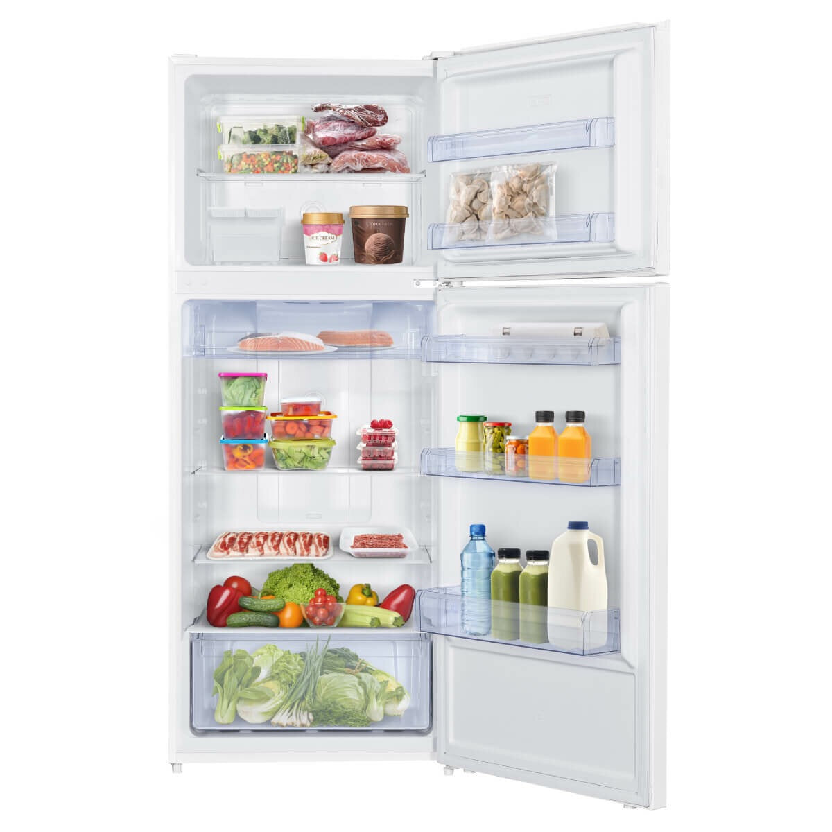Transportation damaged (box damaged) TCL 415 L Top Mount Refrigerator – Model: P454TMW (White) - Second Hand Appliances Geebung