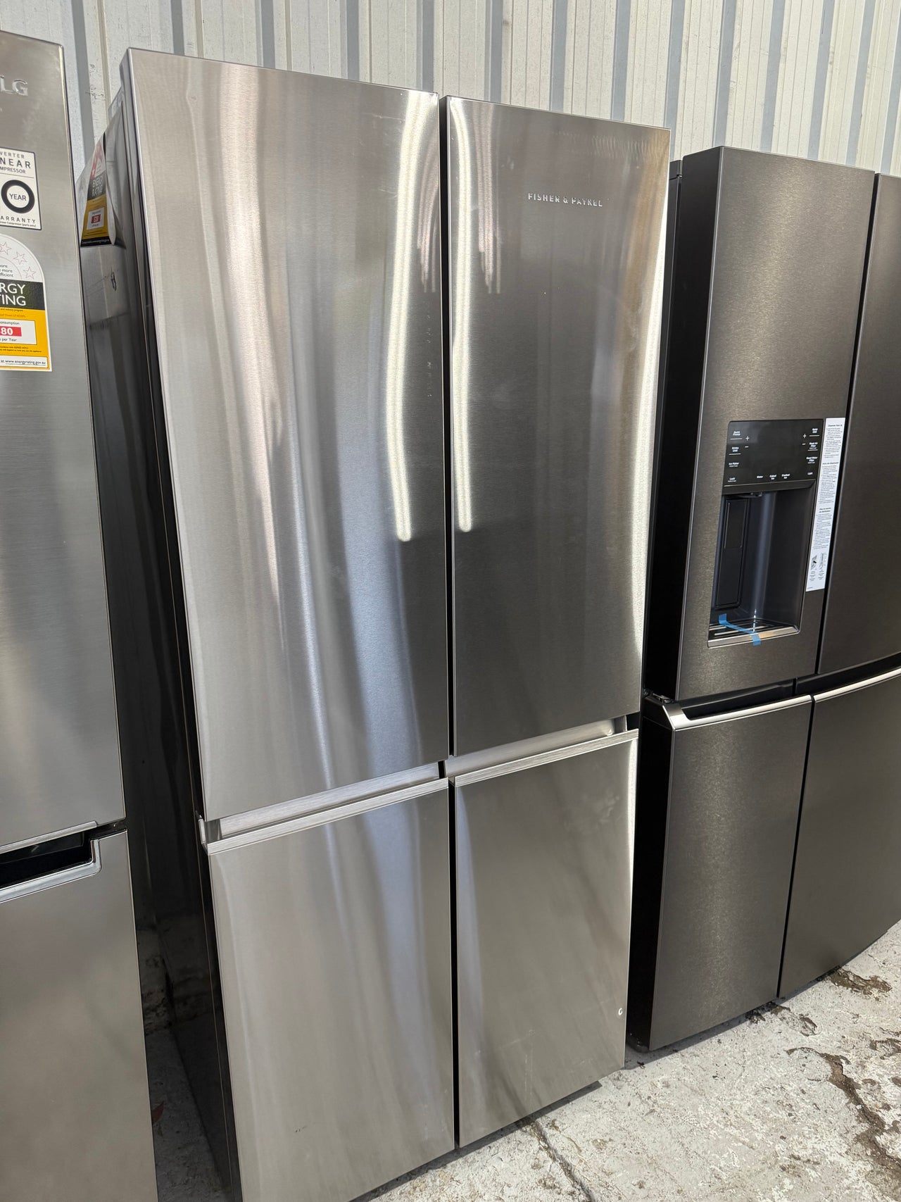 Transportation damaged Fisher & Paykel RF500QNX1 498L Quad Door Fridge