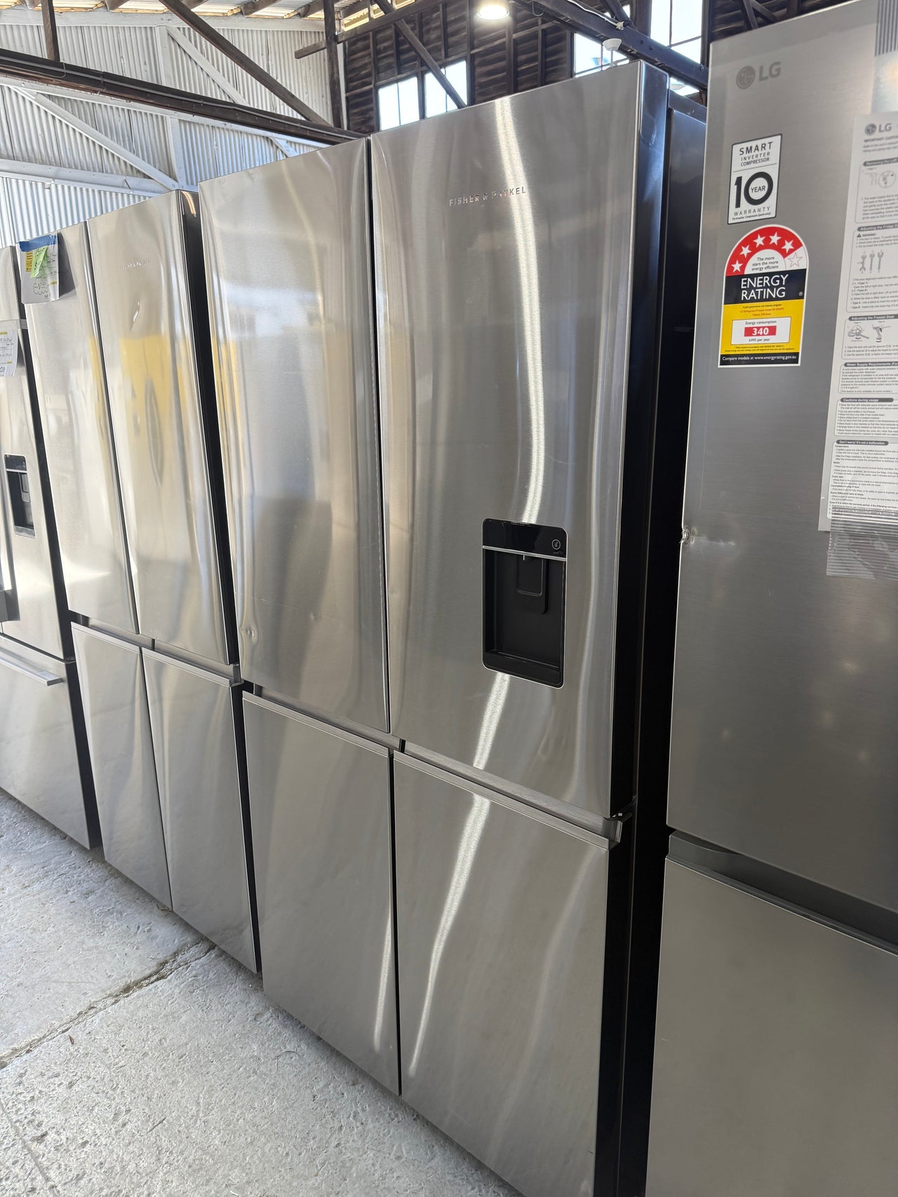 Factory second 538l Fisher&Paykel quad door refrigerator-freezer RF605QNUVX1