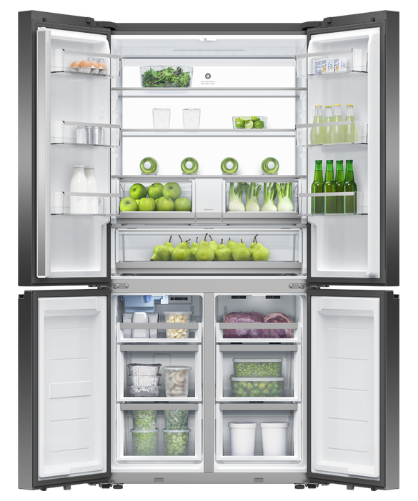 Buy Factory second Fisher & Paykel RF730QNUVB1 690 L Quad Door Refrigerator – Black Stainless Steel with Ice &Water |  | [product_variant] | Second Hand Appliances Geebung Brisbane