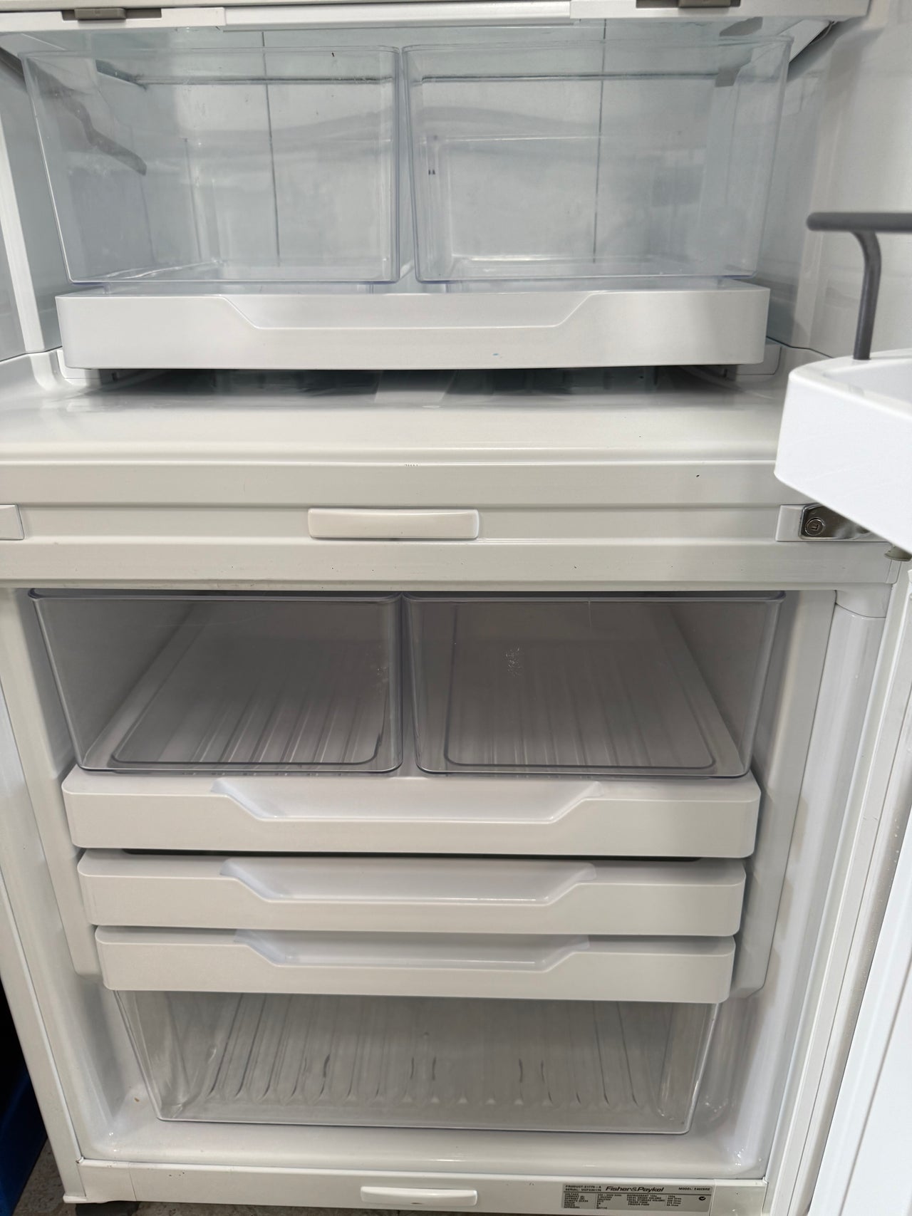 Second hand Fisher & Paykel 403L Bottom Mount Refrigerator – White E402BRE