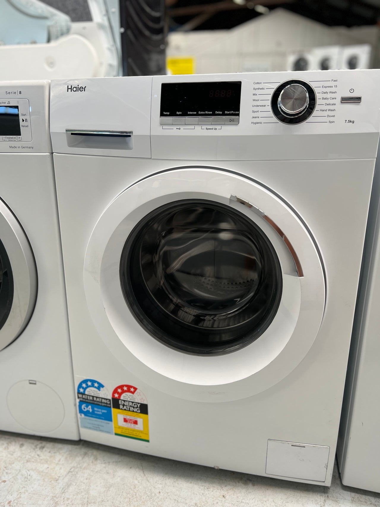 Second hand Haier 7.5kg Front Load Washing Machine HWF75AW2 - Second Hand Appliances Geebung