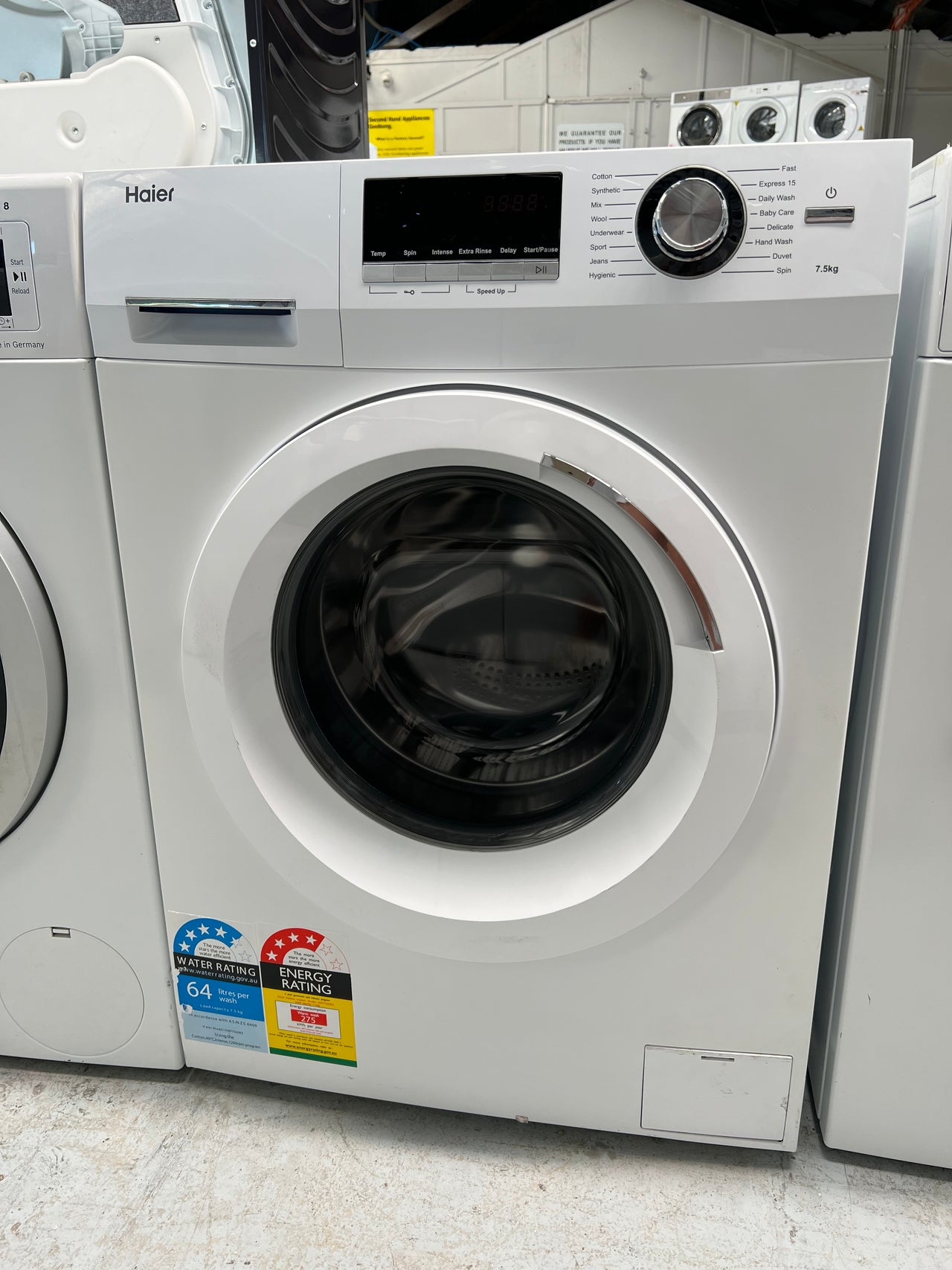 Second hand Haier 7.5kg Front Load Washing Machine HWF75AW2 - Second Hand Appliances Geebung