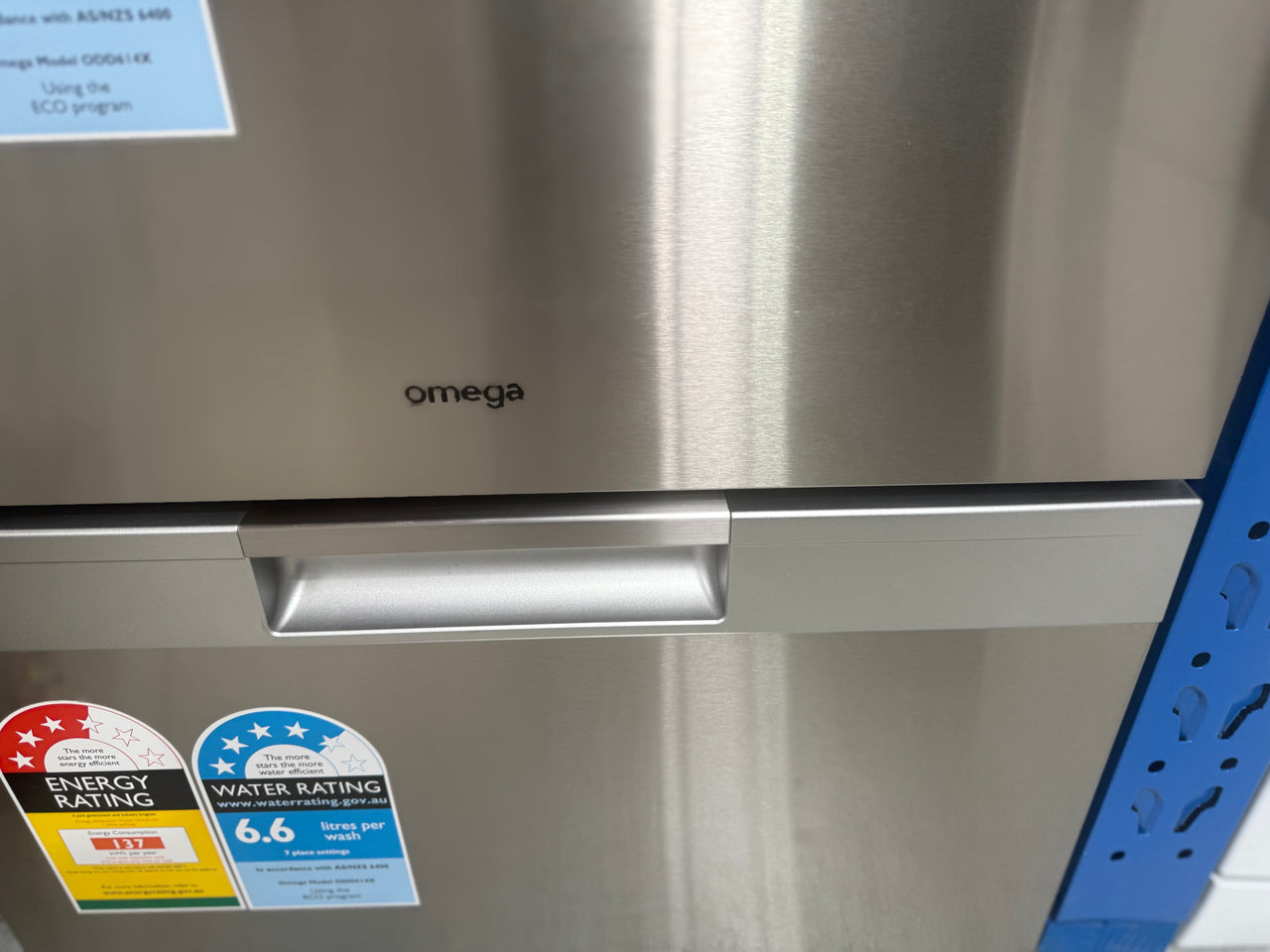 Transportation damaged Omega ODD614X 60 cm Double Drawer Dishwasher