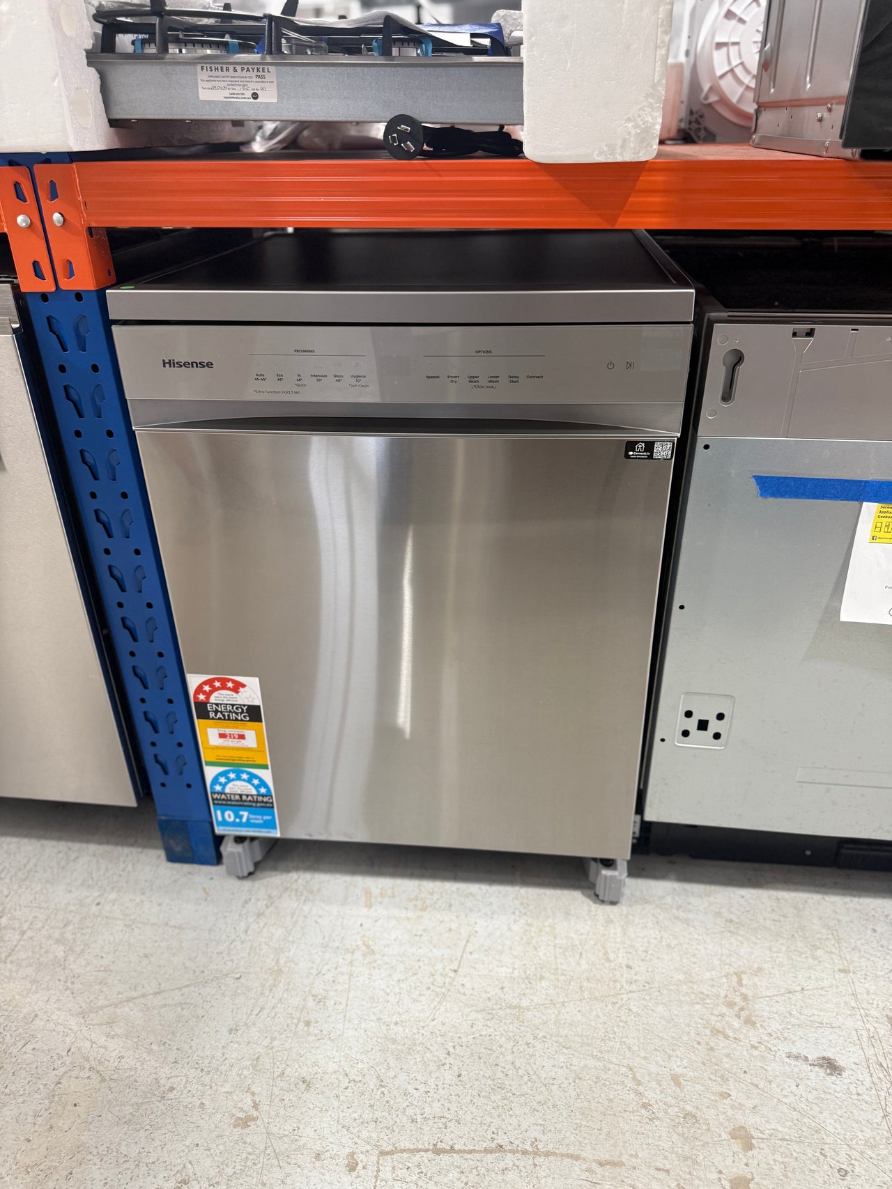 Transportation damaged Hisense Freestanding Dishwasher Stainless Steel HSAA16FS