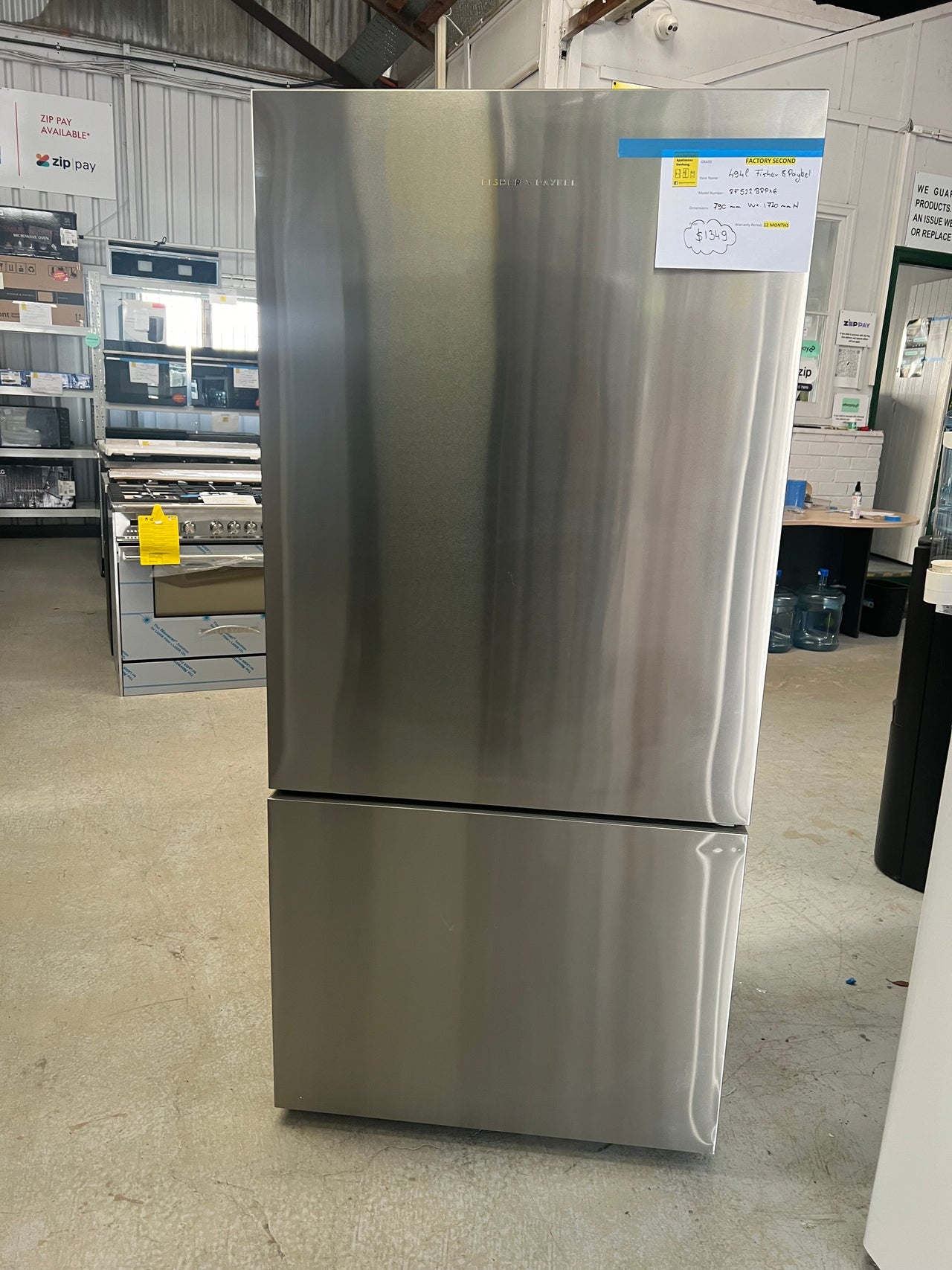 Factory second Fisher & Paykel 494L ActiveSmart Bottom Mount Fridge  RF522BRPX6 - Second Hand Appliances Geebung