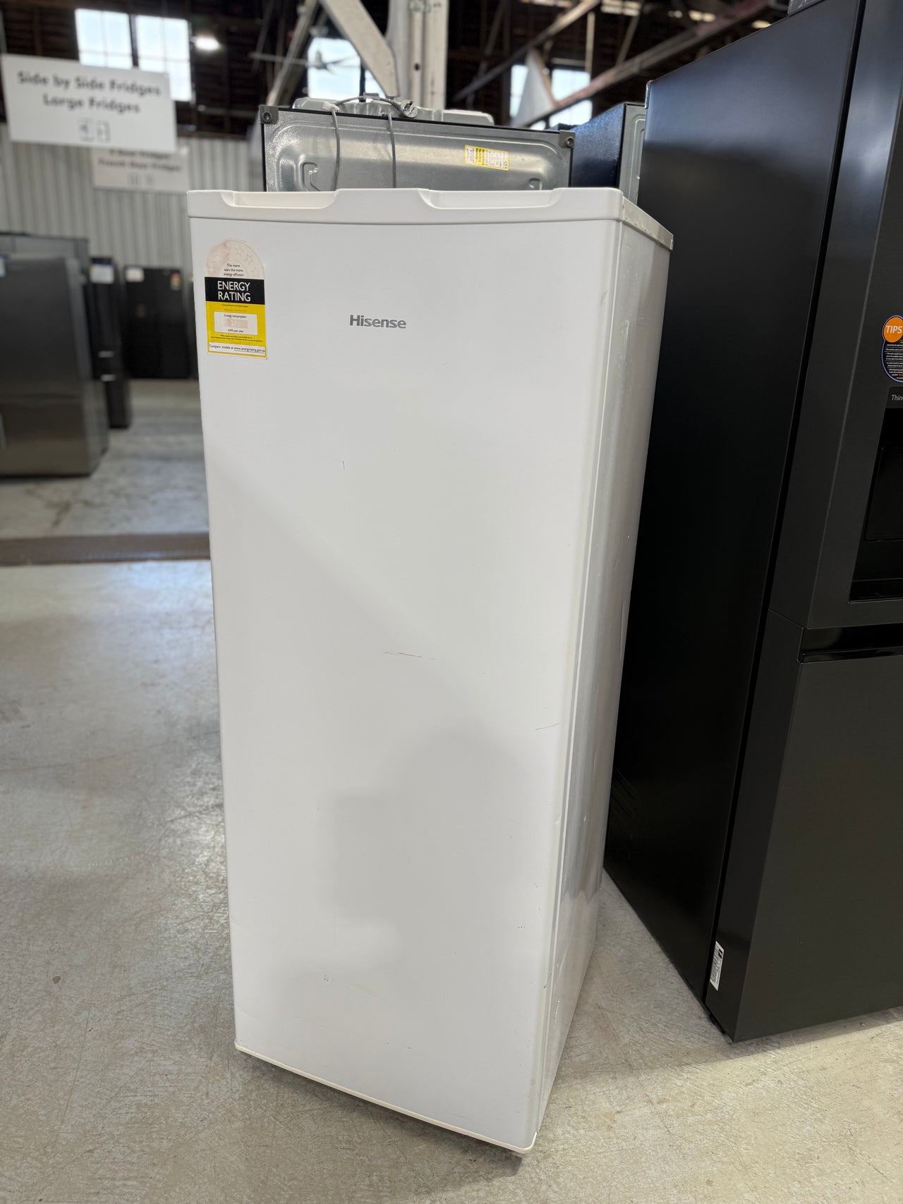 Second hand Hisense 1-DOOR WHITE FREEZER Model No. HR6VFF177A