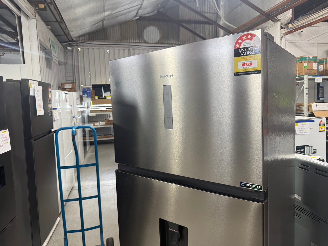 Factory second Hisense 496L Top Mount refrigerator HRTF496SW