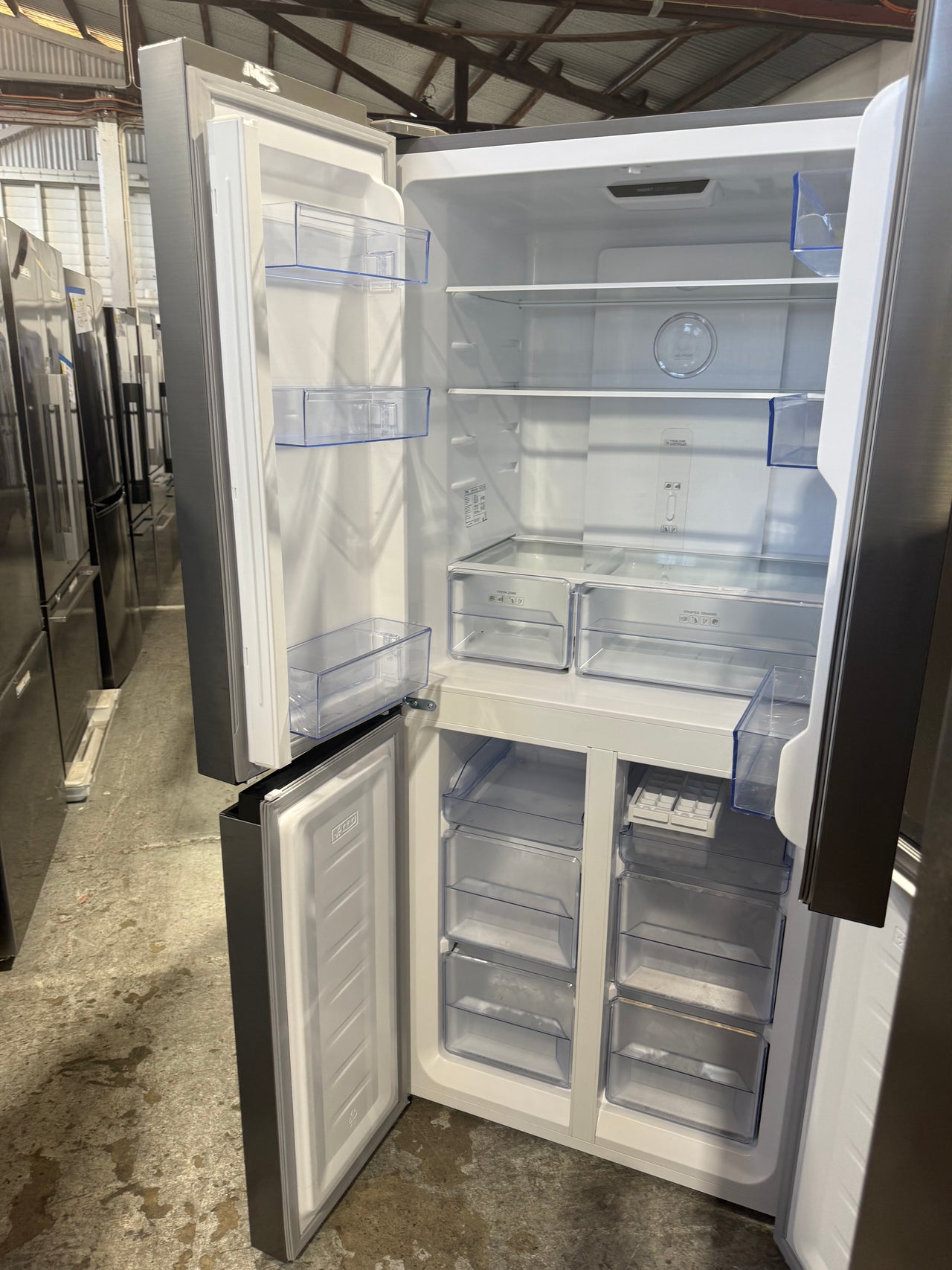 Factory second TCL P421CDN 421L French Door Fridge