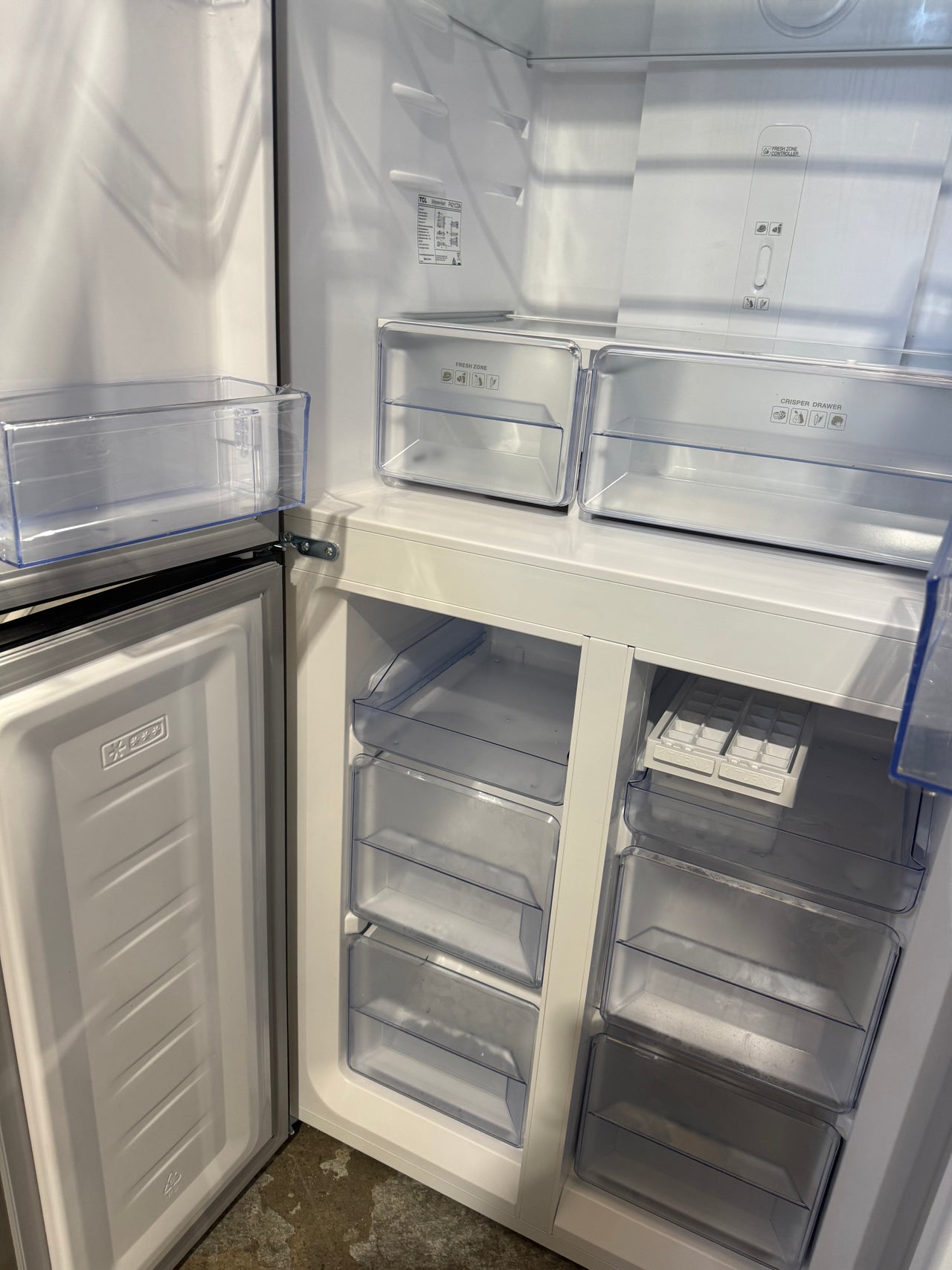 Factory second TCL P421CDN 421L French Door Fridge