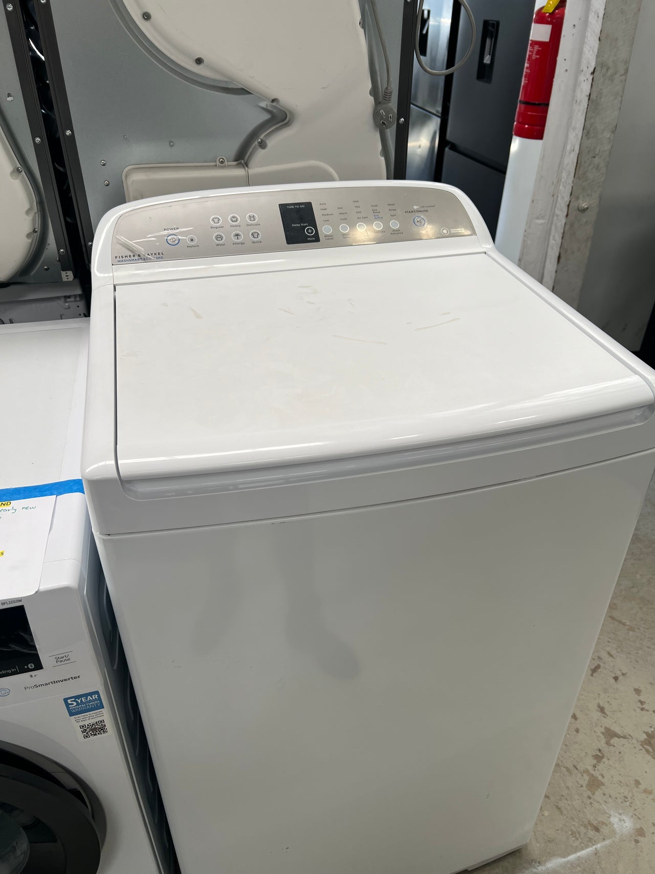 Second hand Fisher & Paykel 7.5 kg WashSmart Top Load Washing Machine ECO WA7560E1 - Second Hand Appliances Geebung