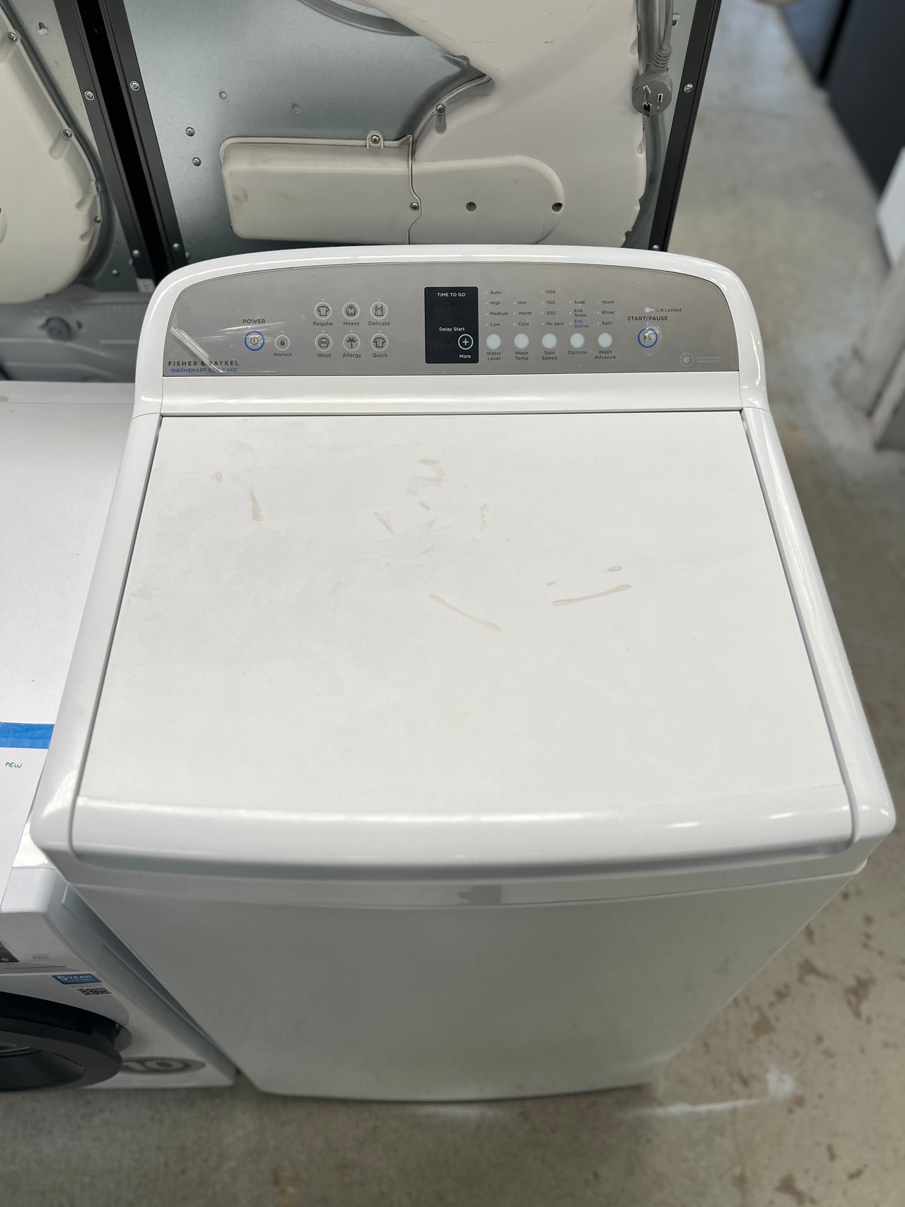 Second hand Fisher & Paykel 7.5 kg WashSmart Top Load Washing Machine ECO WA7560E1 - Second Hand Appliances Geebung