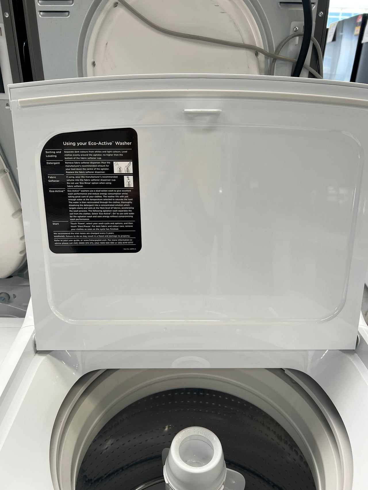 Second hand Fisher & Paykel 7.5 kg WashSmart Top Load Washing Machine ECO WA7560E1 - Second Hand Appliances Geebung