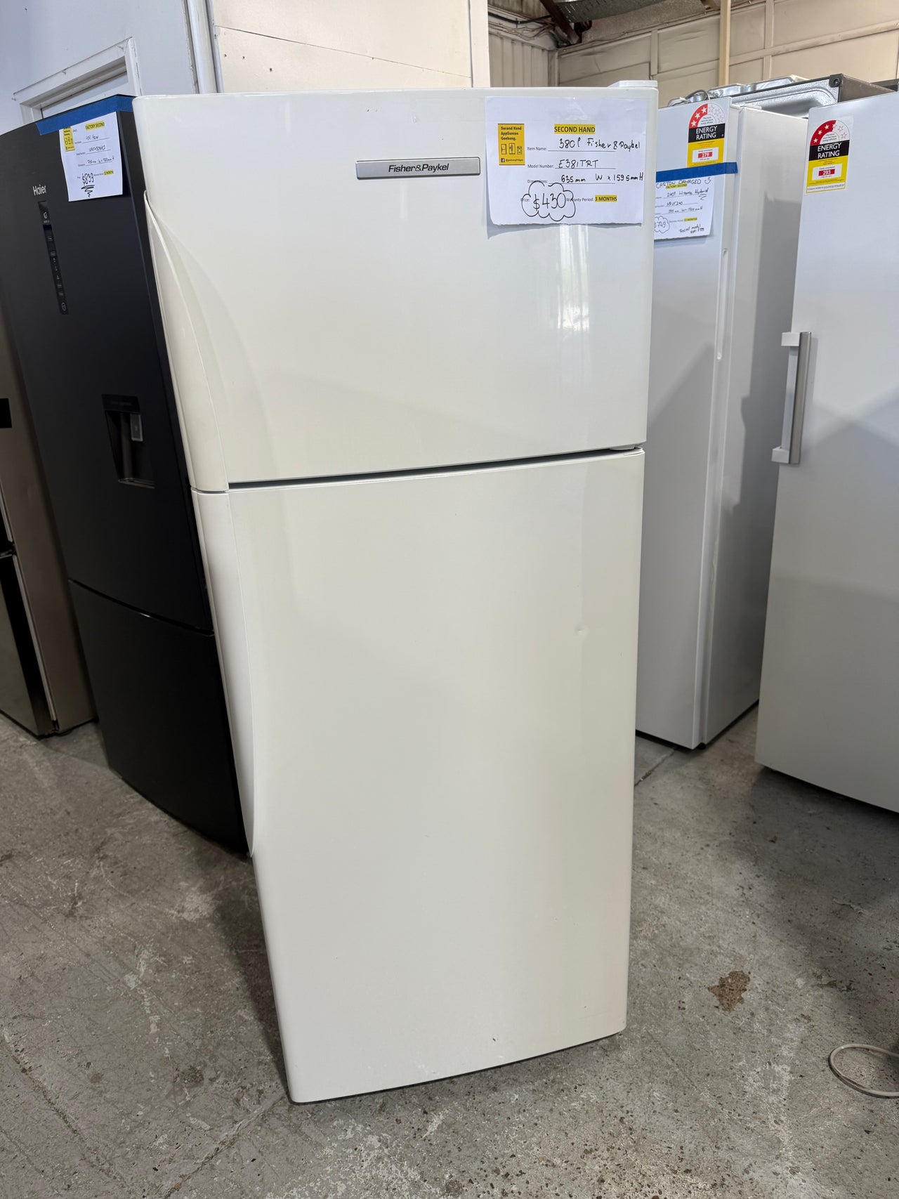 Second hand Second hand 380L Fisher & Paykel Fridge Freezer E381TRT