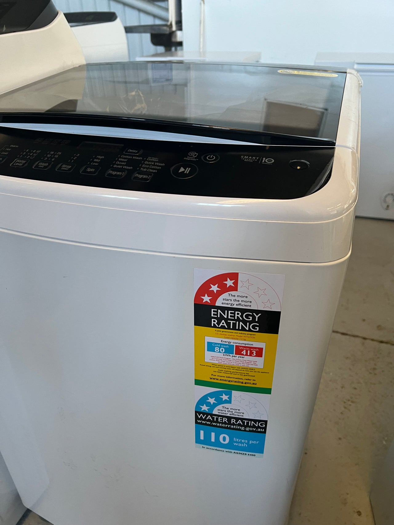 lg washing machine wtg7520