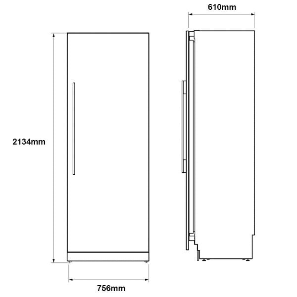 Factory second Fisher & Paykel RS7621SRK1 463L Integrated Column Fridge - Second Hand Appliances Geebung