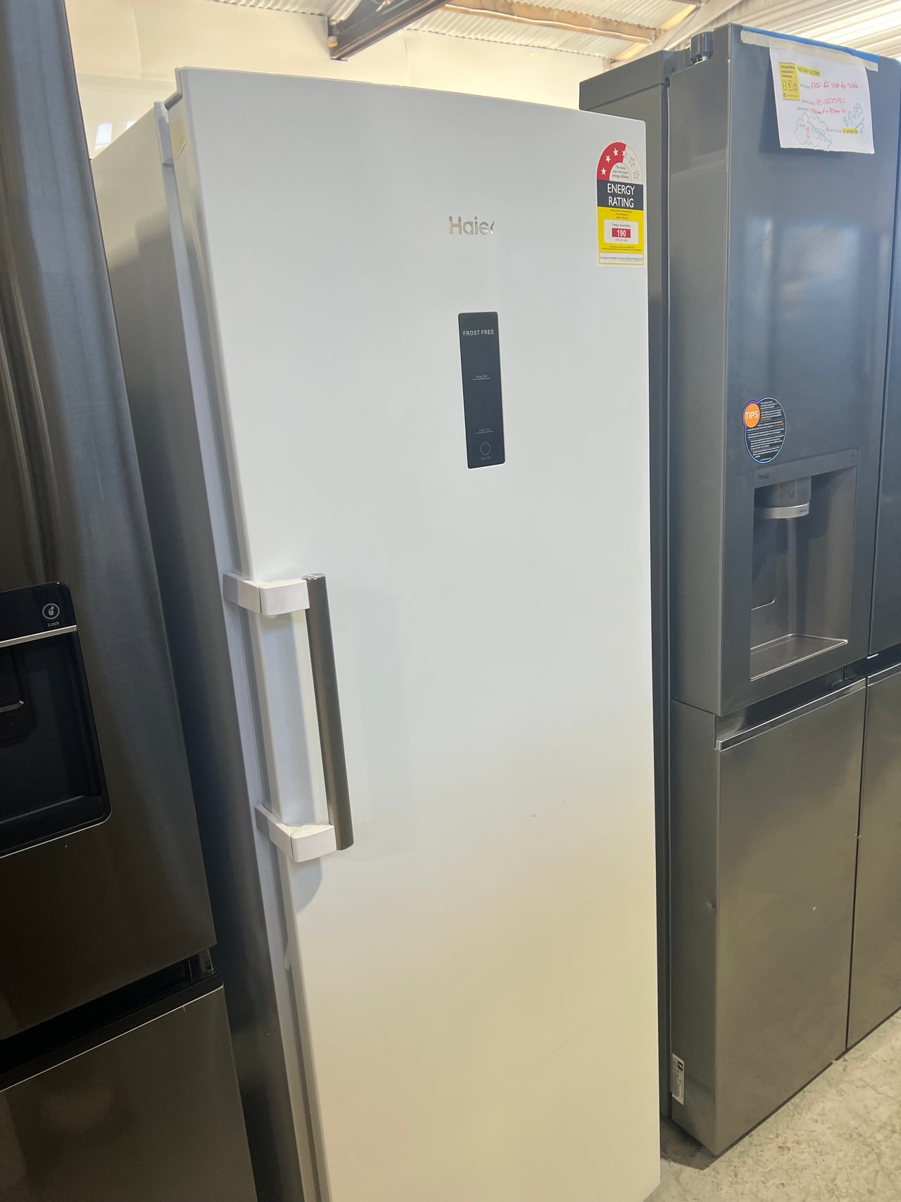 Factory second Haier 318L Upright All Fridge HRF328W2 - Second Hand Appliances Geebung