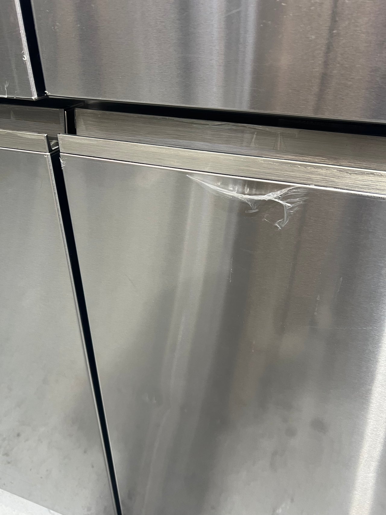 Transportation damaged Fisher & Paykel 538L Quad Door Refrigerator - Stainless Steel Model: RF605QNUVX1 - Second Hand Appliances Geebung