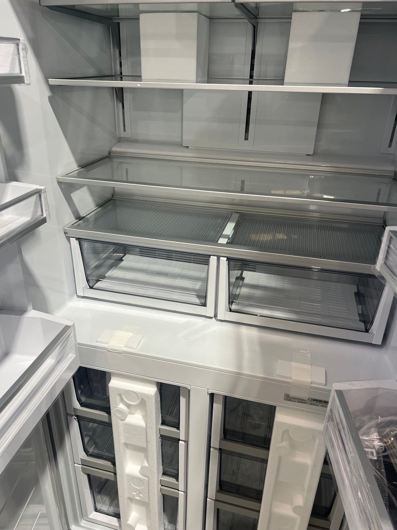 Transportation damaged Fisher & Paykel 538L Quad Door Refrigerator - Stainless Steel Model: RF605QNUVX1 - Second Hand Appliances Geebung