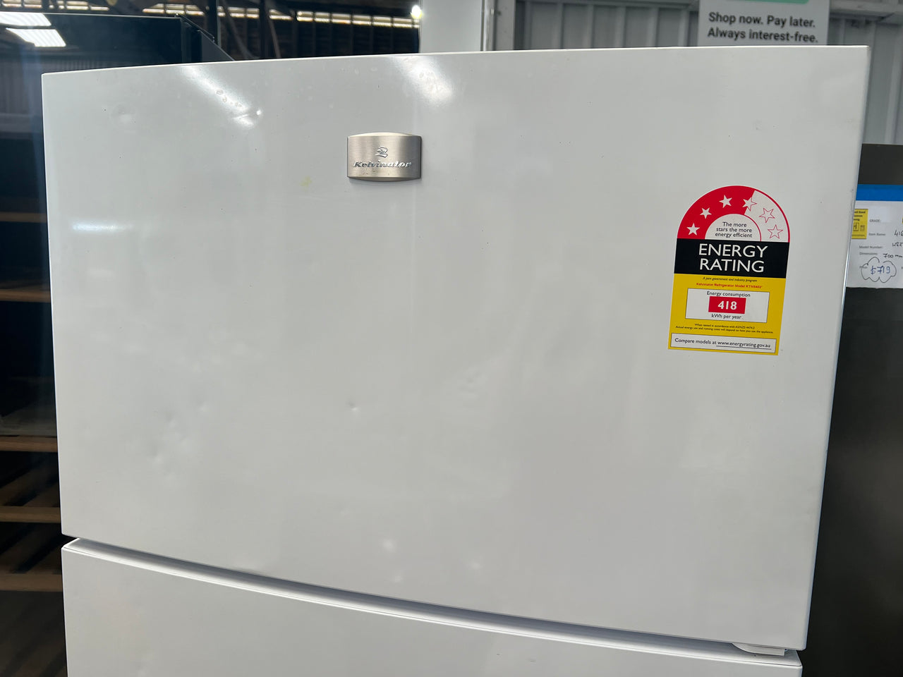 Second hand Kelvinator 536L Top Mount Refrigerator MODEL NO: KTM5402WA - Second Hand Appliances Geebung