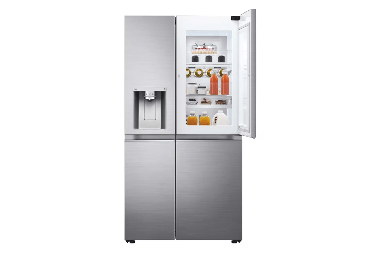 Transportation damaged LG 635L Side By Side Refrigerator GS-D635PLC - Second Hand Appliances Geebung