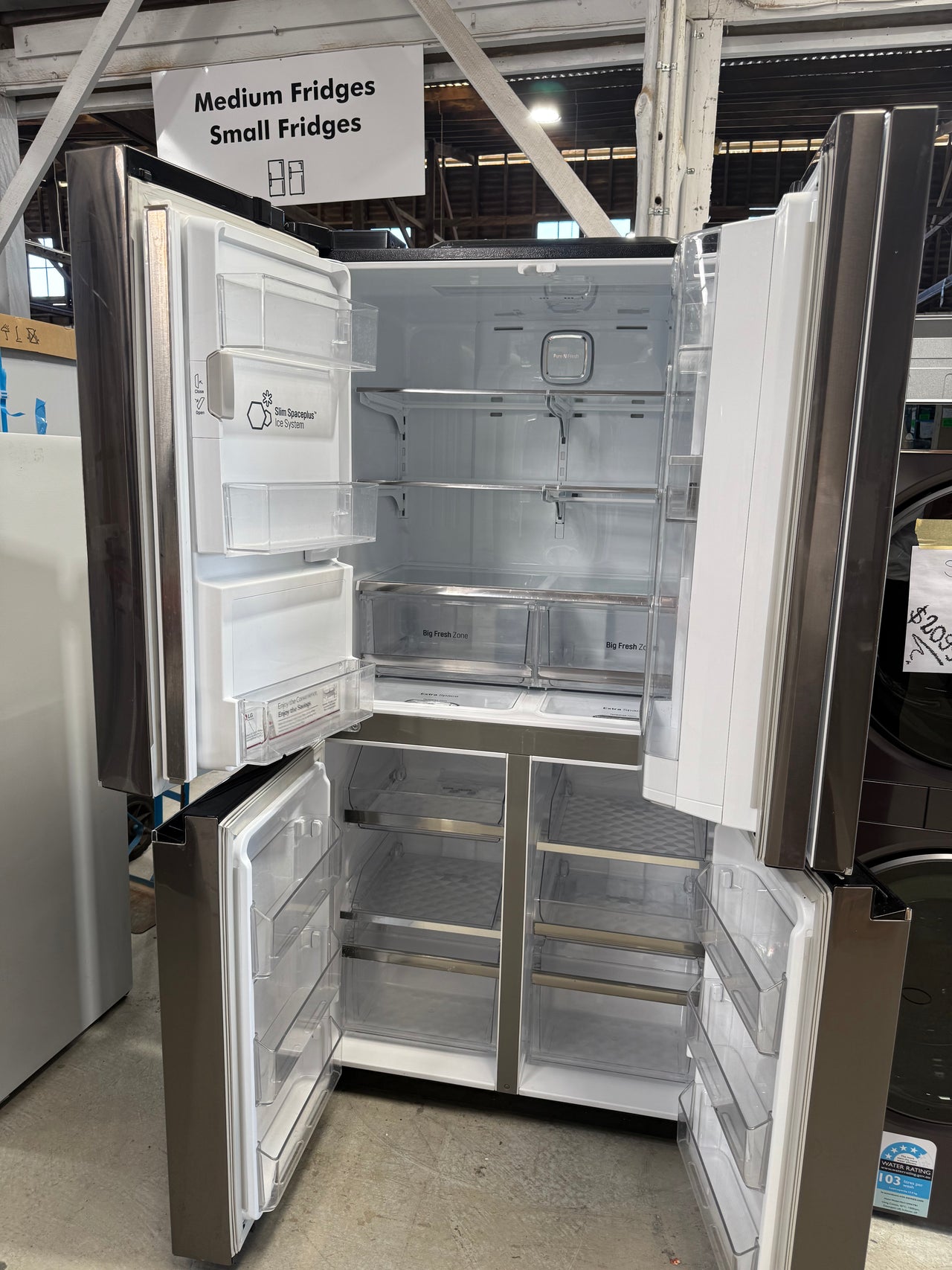 Factory second Factory second LG 708 L French Door Refrigerator – Matte Black Stainless Steel, Door-in-Door® GF-D708BSL