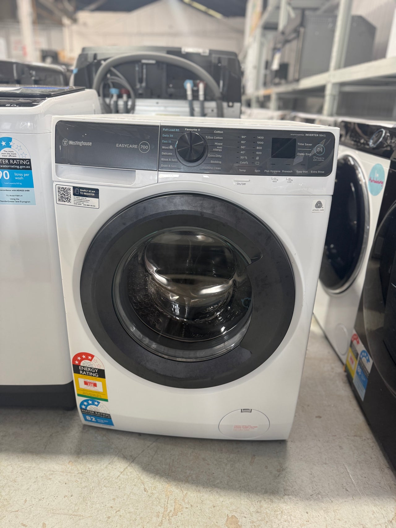 Second hand Westinghouse 10kg Front Load Washer Model: WWF1044M7WA
