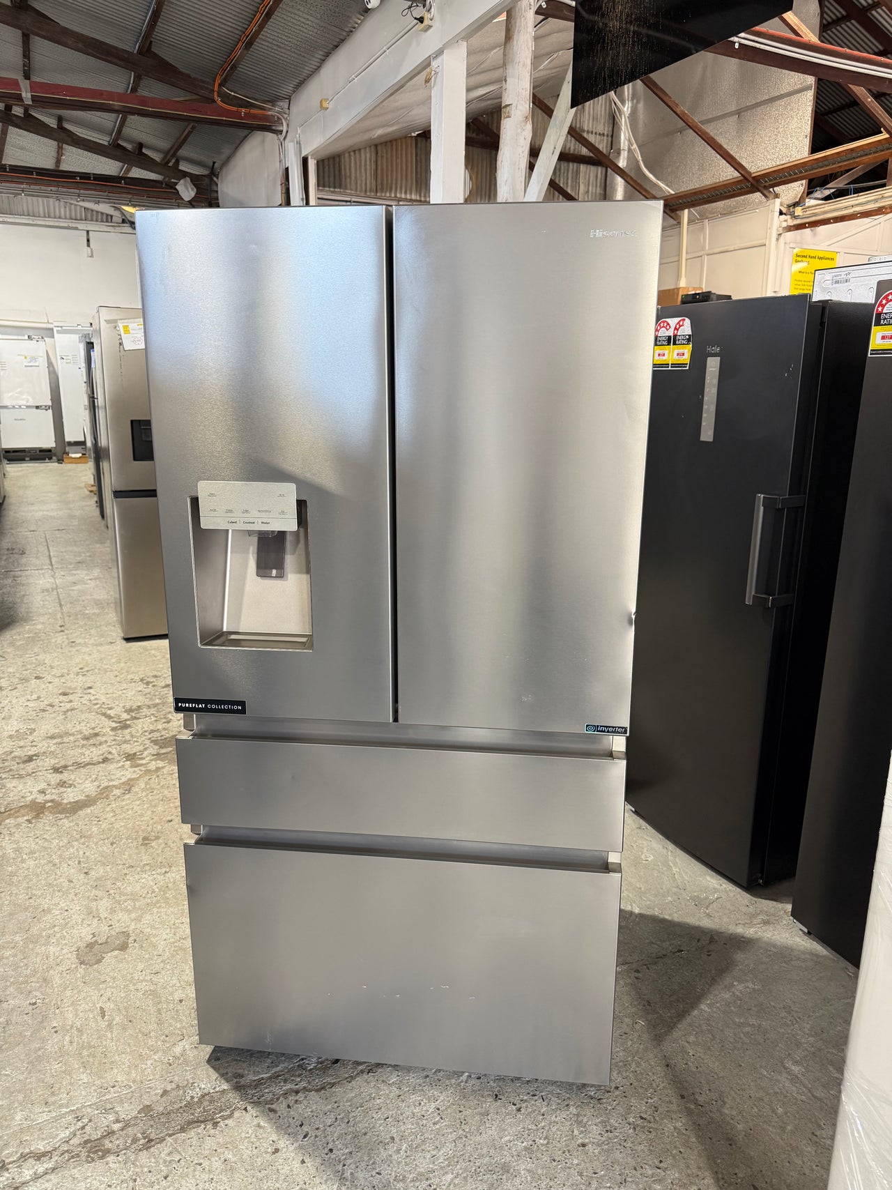 Factory second Hisense 560L PureFlat French Door Refrigerator Model: HRFD560SW