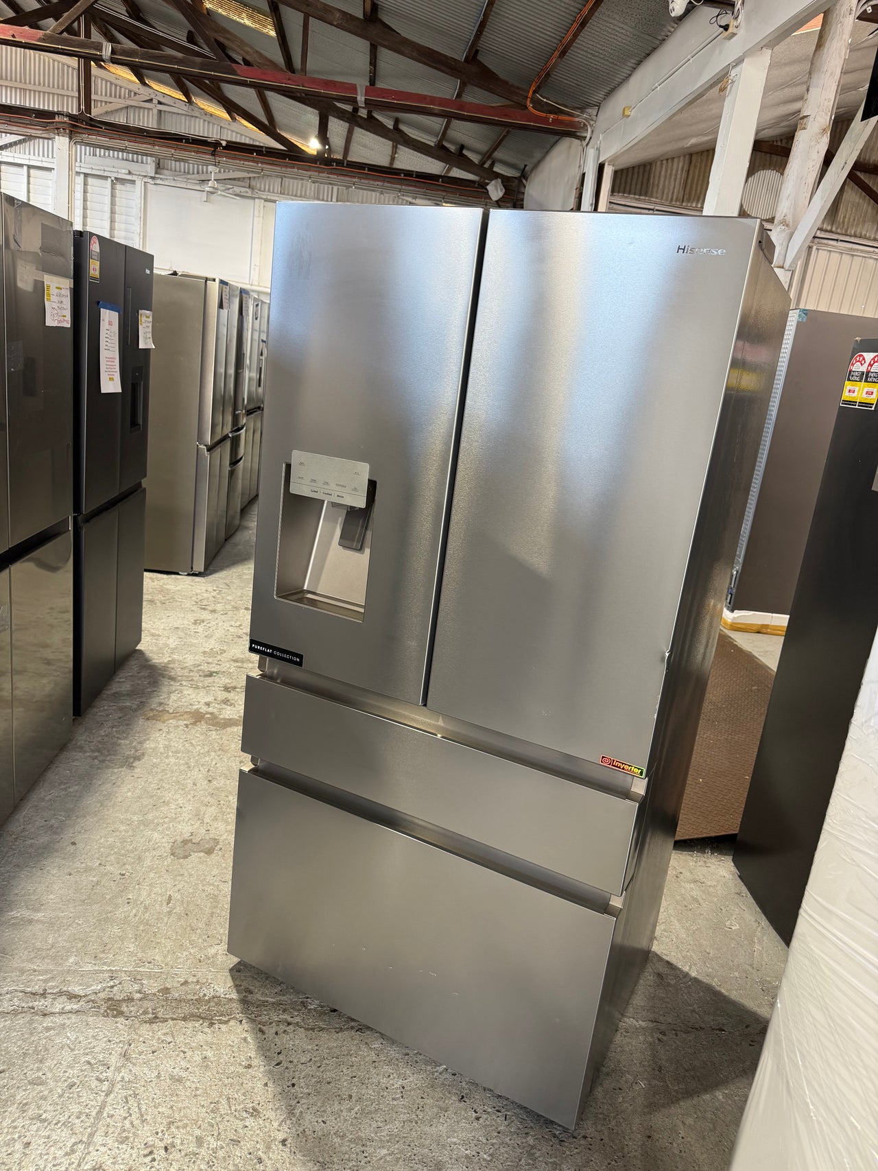 Factory second Hisense 560L PureFlat French Door Refrigerator Model: HRFD560SW