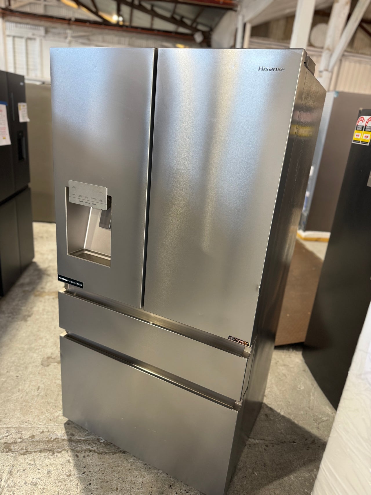 Factory second Hisense 560L PureFlat French Door Refrigerator Model: HRFD560SW