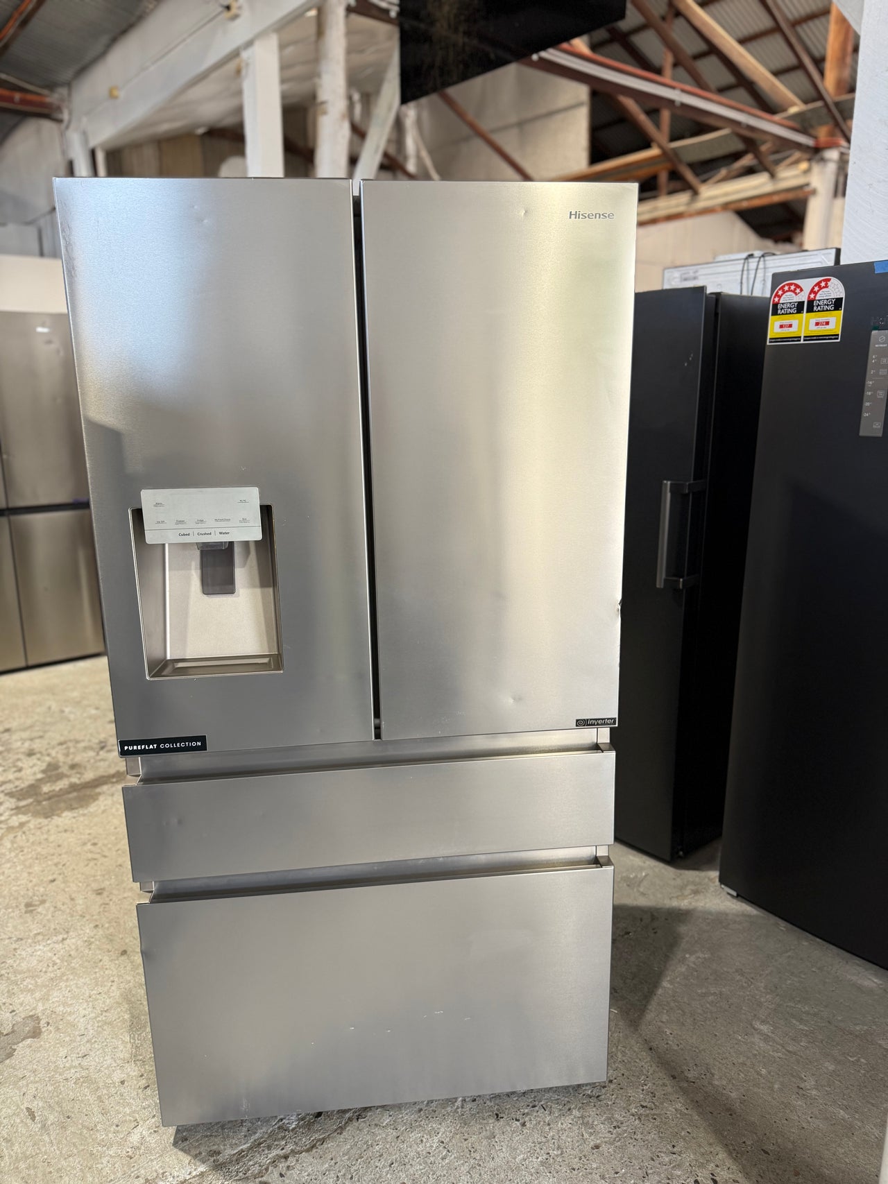 Factory second Hisense 560L PureFlat French Door Refrigerator Model: HRFD560SW